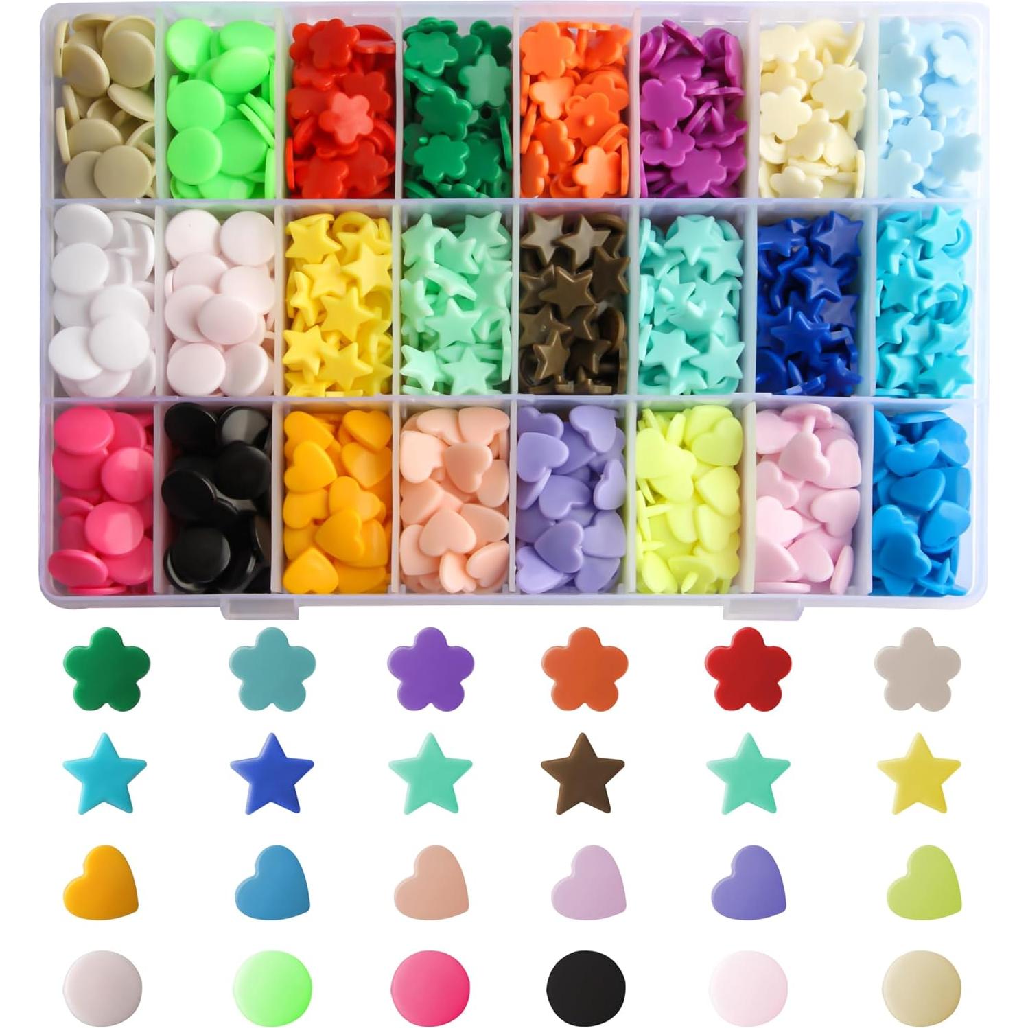 Conjunto de Pinzas y Botones a Presión LYNDA 473 Piezas