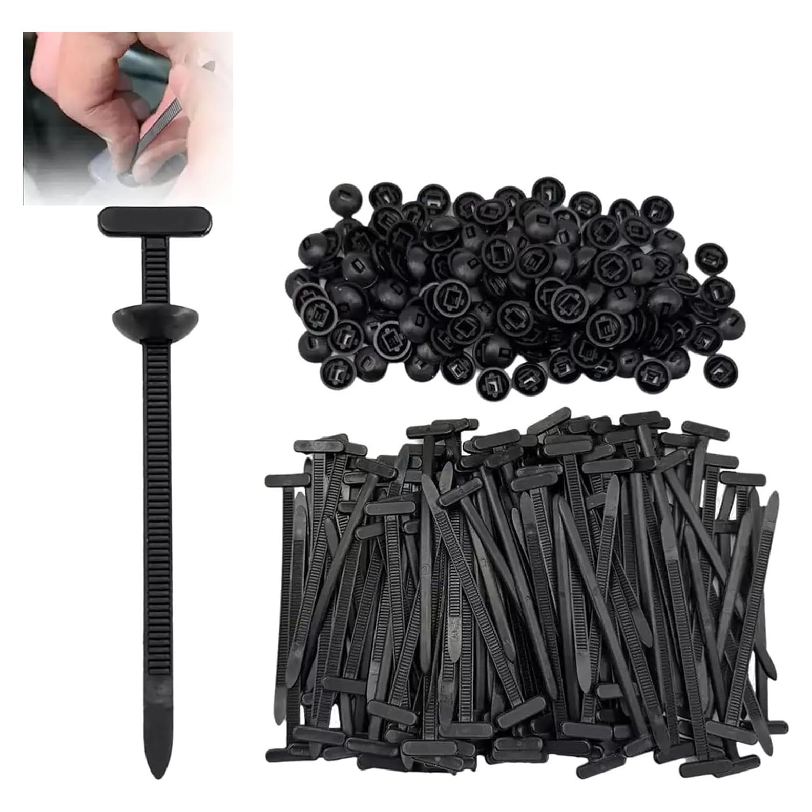 100 Clips de Retención Automotrices LZECJ - Nylon Universal