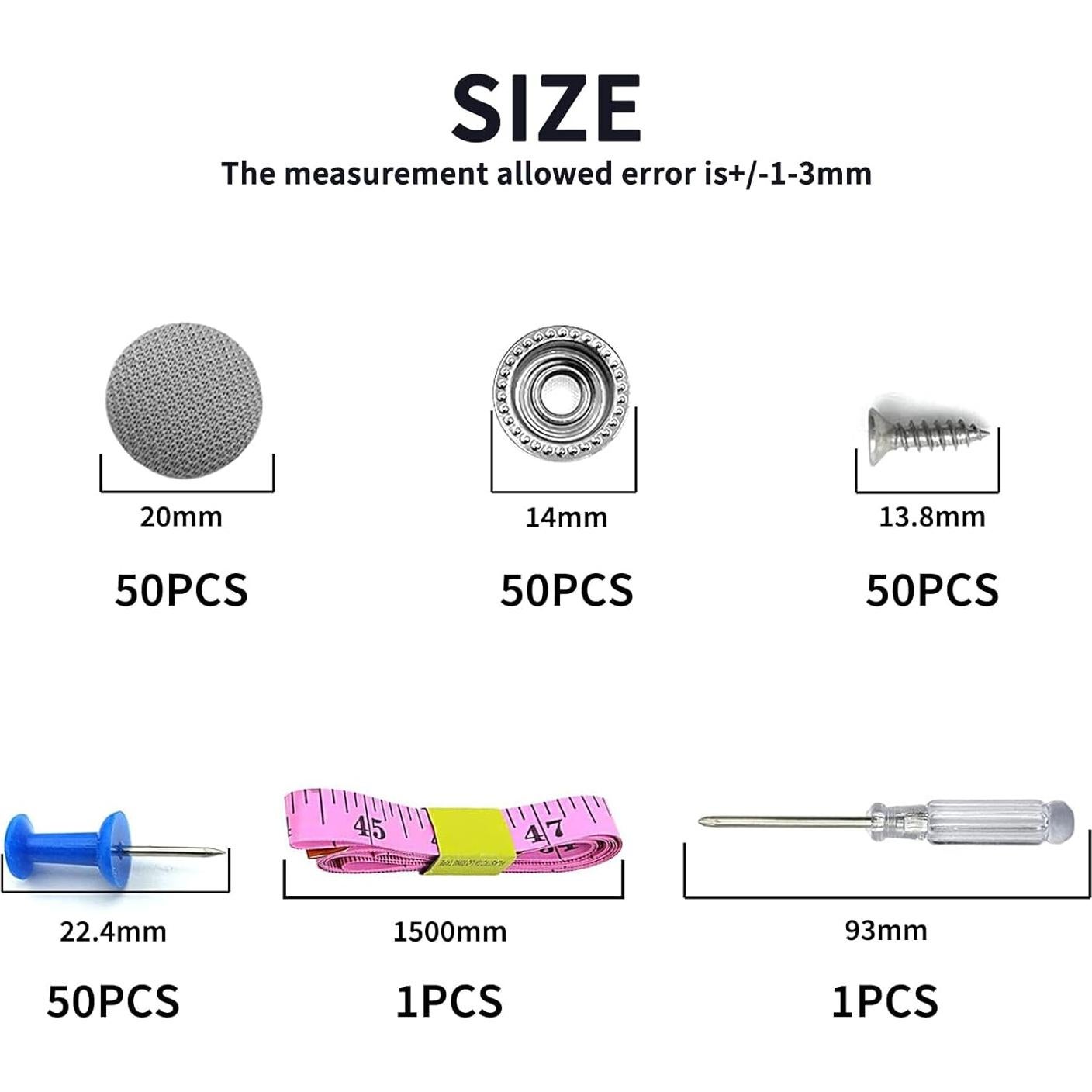 Kit de Reparación de Techo de Auto Griine 50 Piezas Cuadrícula Gris