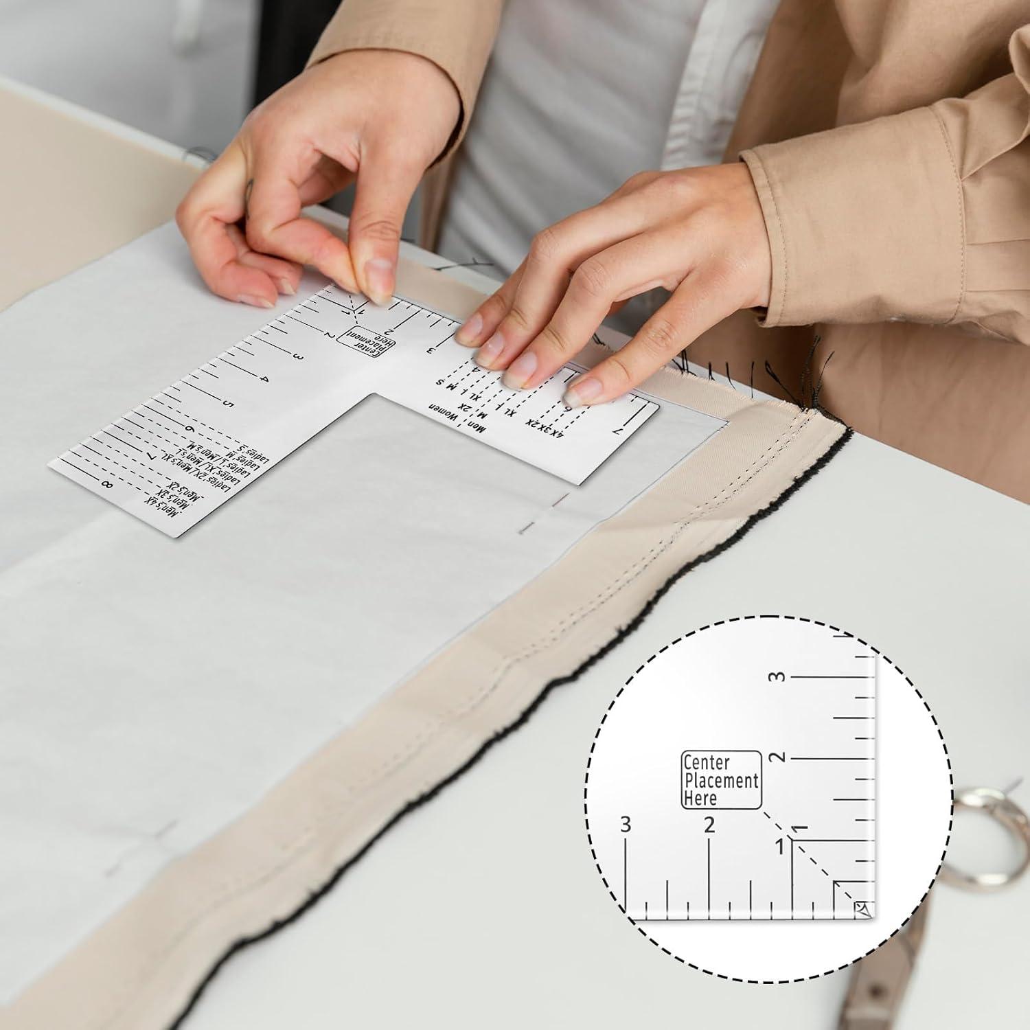 Herramienta de Alineación de Camisetas Piriuuo 21x18.5cm