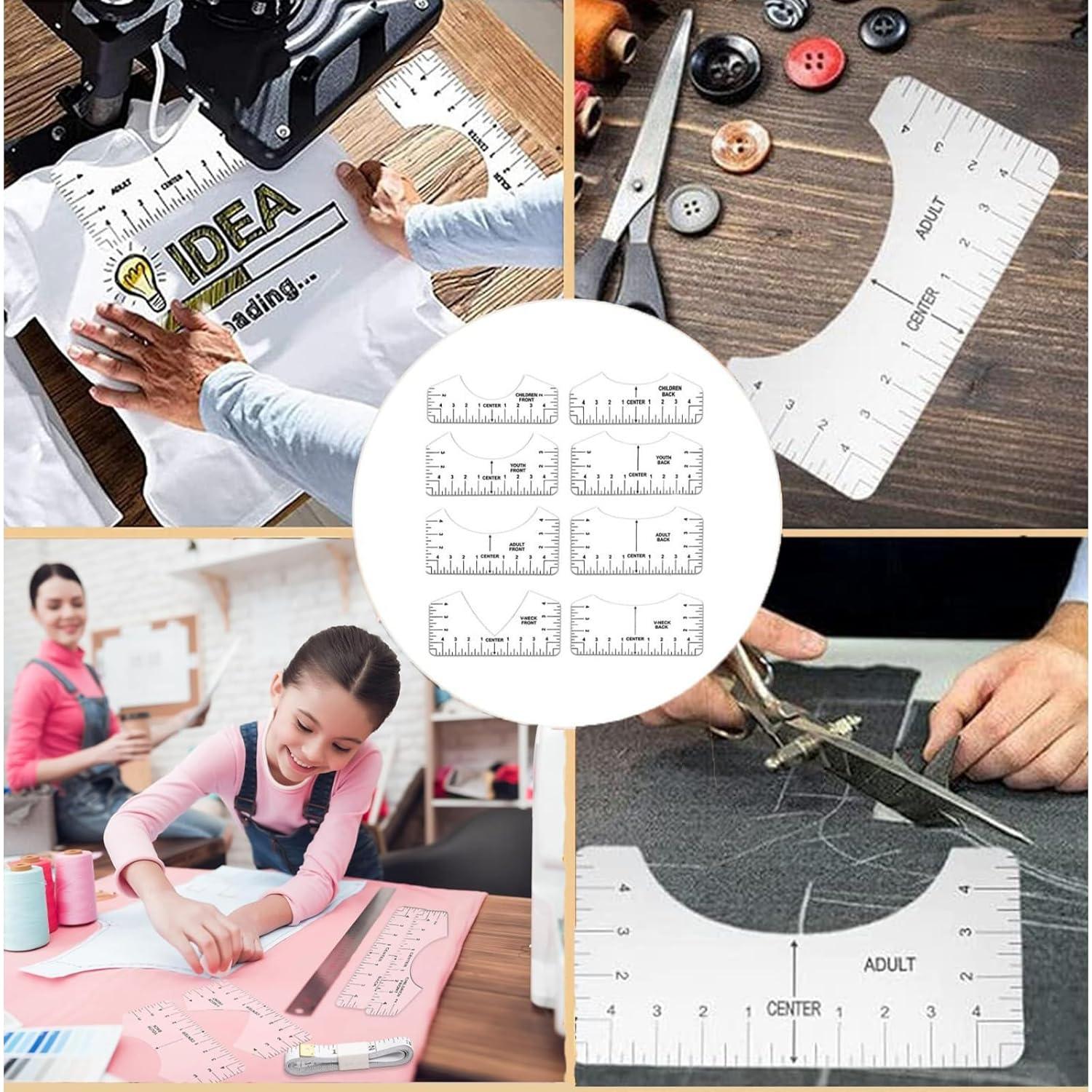 Juego de Guía de Regla para Camisetas VBNHEQLM - 8 Piezas