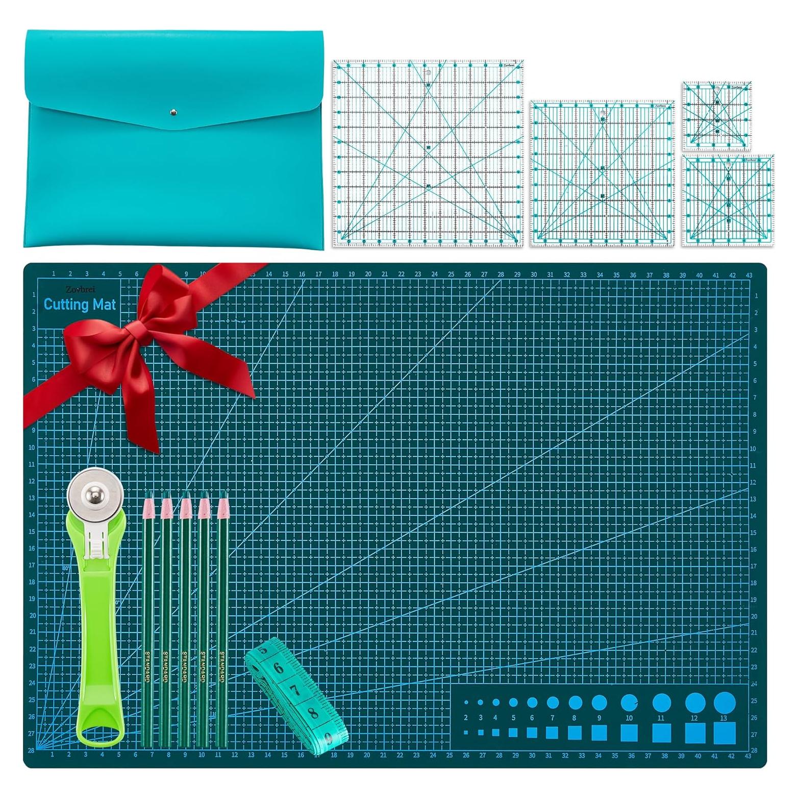 Juego de Reglas de Acolchado Acrílicas Zovbrei 4 Piezas