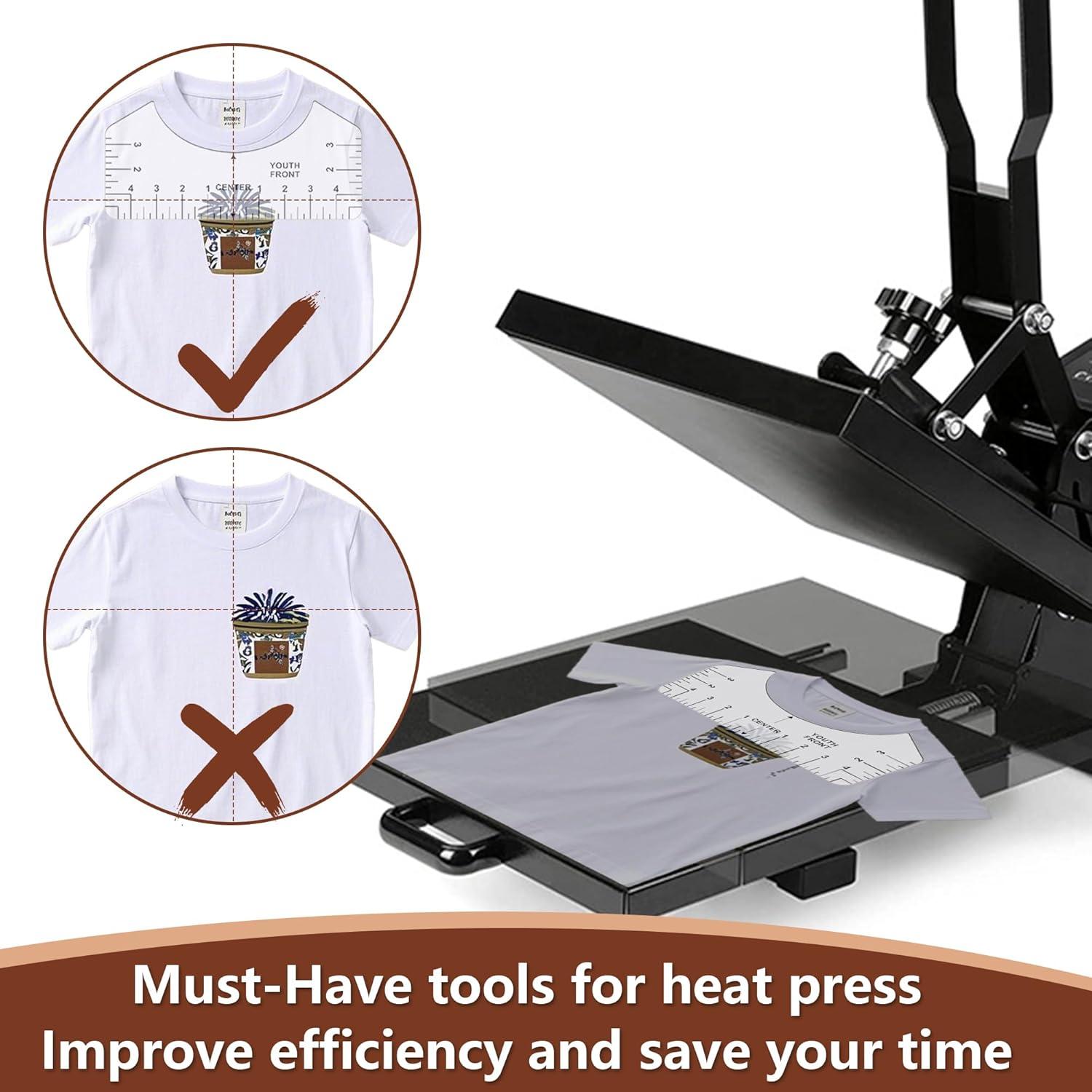 Juego de Reglas para Camisetas VEOOK 9 PCS Alineación Vinilo