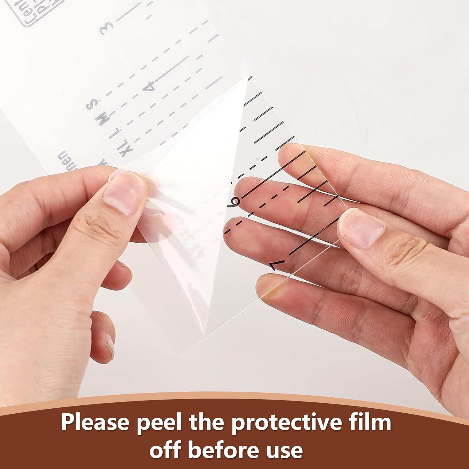 Juego de Reglas para Camisetas VEOOK 9 PCS Alineación Vinilo