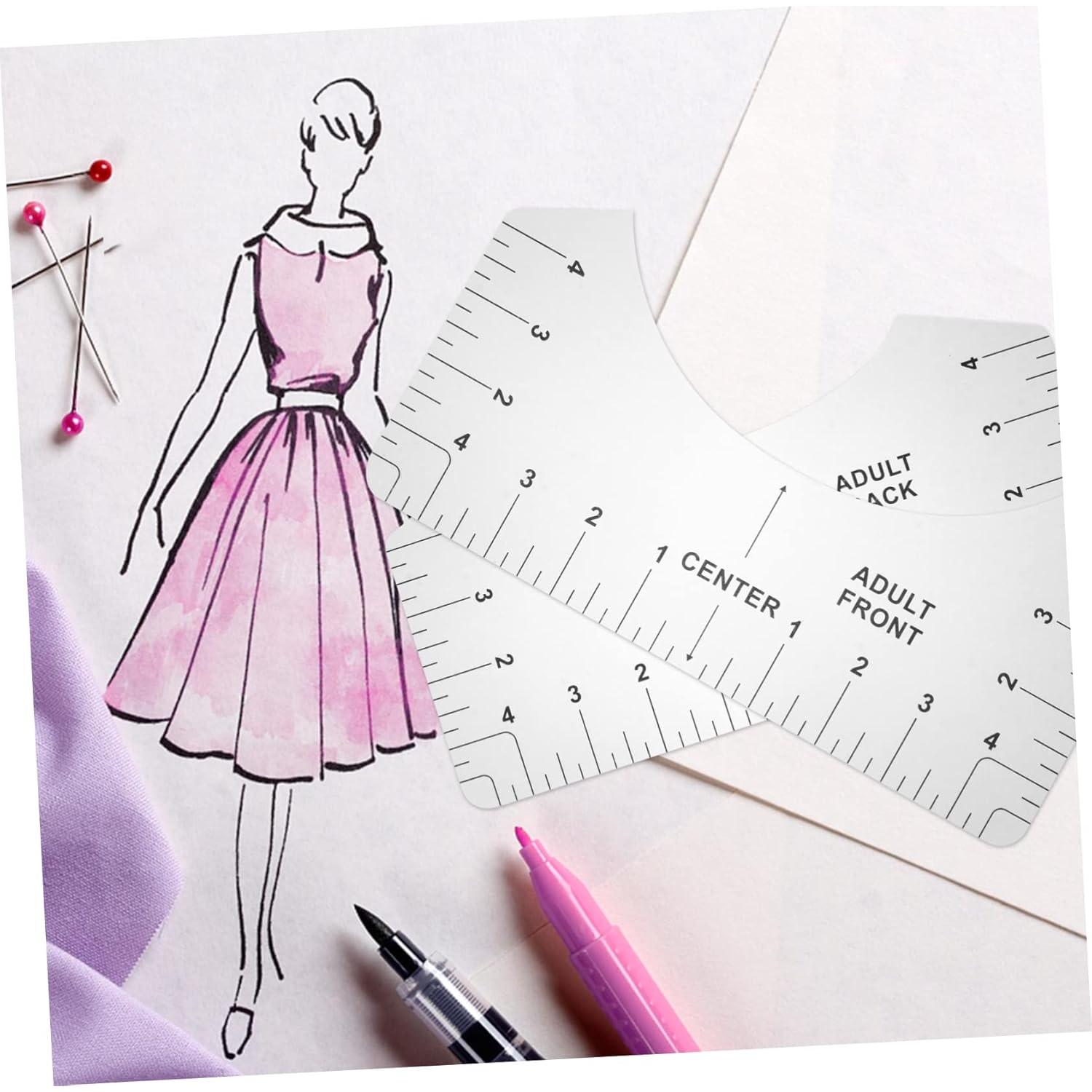 Juego de 8 Reglas de Medición para Camisetas Veemoon 25.4x12.5cm