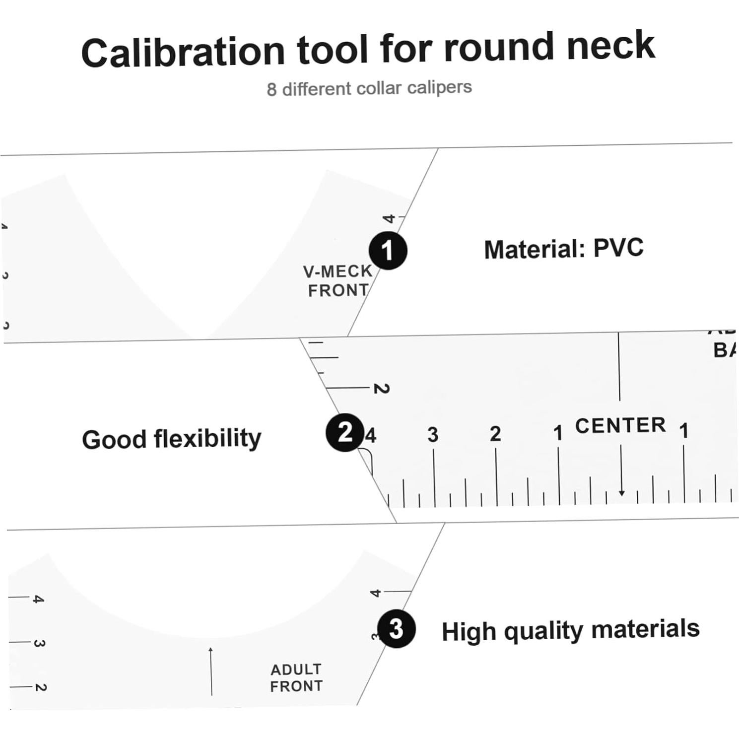 Juego de 8 Reglas de Medición para Camisetas Veemoon 25.4x12.5cm
