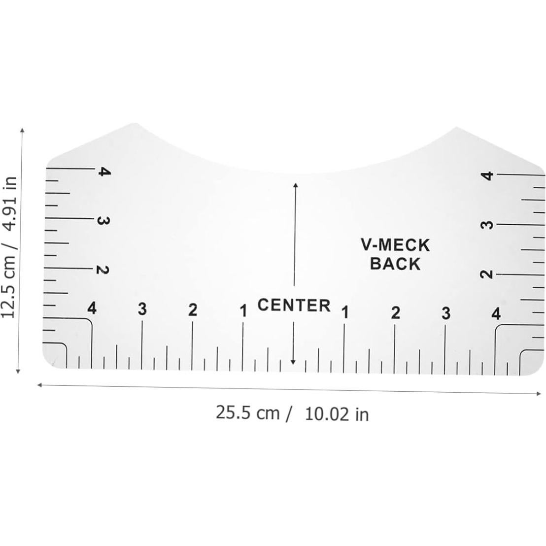 Juego de 8 Reglas de Medición para Camisetas Veemoon 25.4x12.5cm