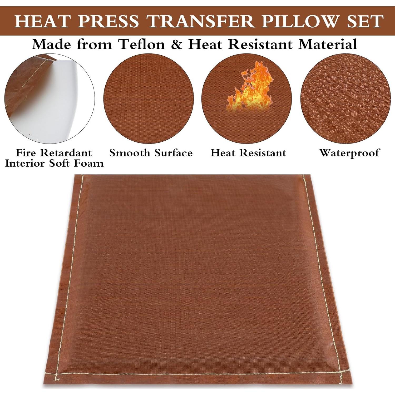 Kit de Prensa Térmica 9 Piezas Teflón Mekueeex