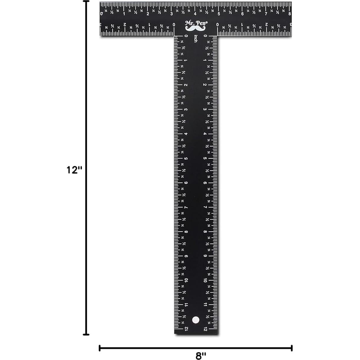Regla T Mr. Pen 30.48 cm de Metal para Dibujo y Arquitectura