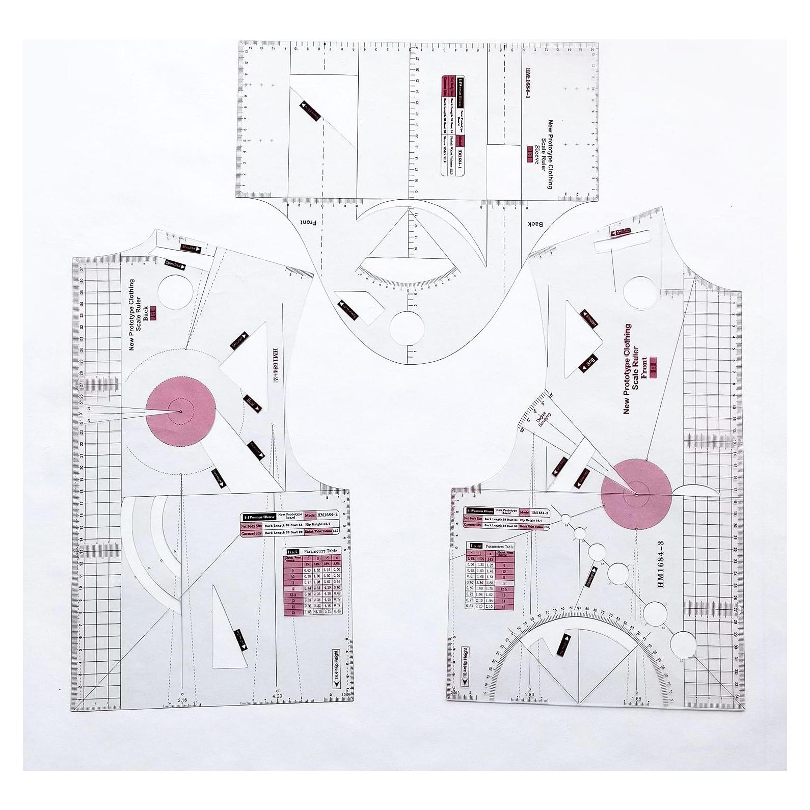 Juego de Reglas de Costura Bequilter para Blusas de Mujer