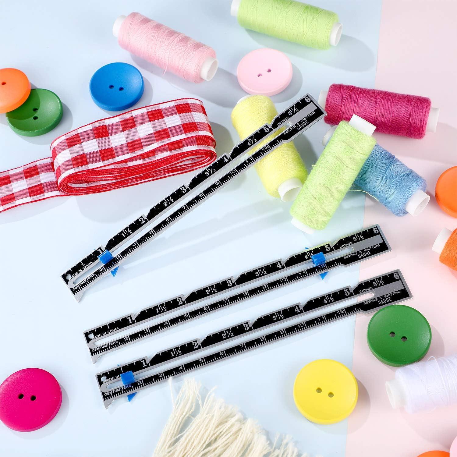 Calibrador Deslizante de Costura Frienda - 3 Piezas, Acero Inoxidable