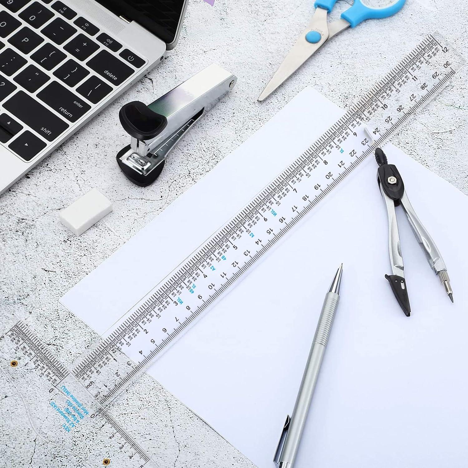 Regla T Acrílica Briartw 30 cm Doble Cara Transparente