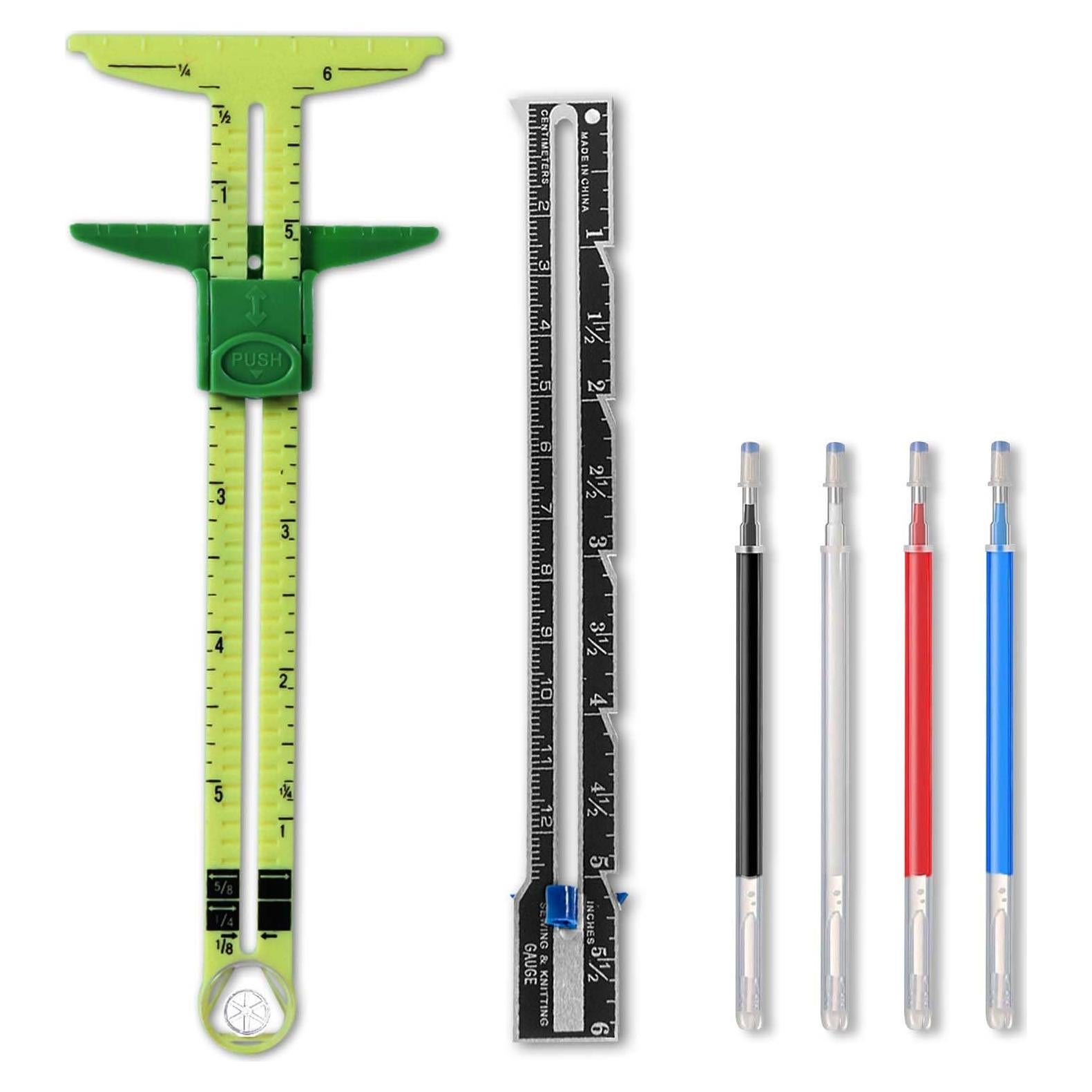 Regla de Medición de Costura 5-en-1 KISEER con 4 Marcadores