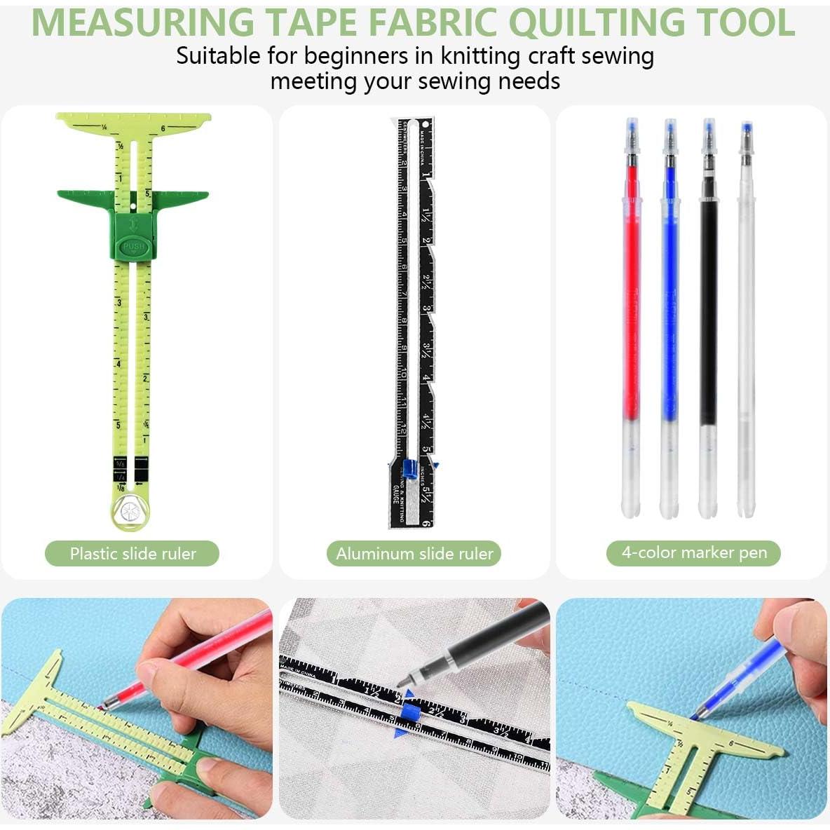 Regla de Medición de Costura 5-en-1 KISEER con 4 Marcadores