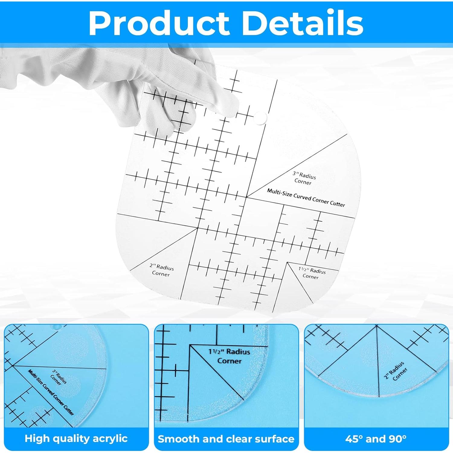 Regla de Corte Curva de Acrílico BOHUIZ 16cm para Costura