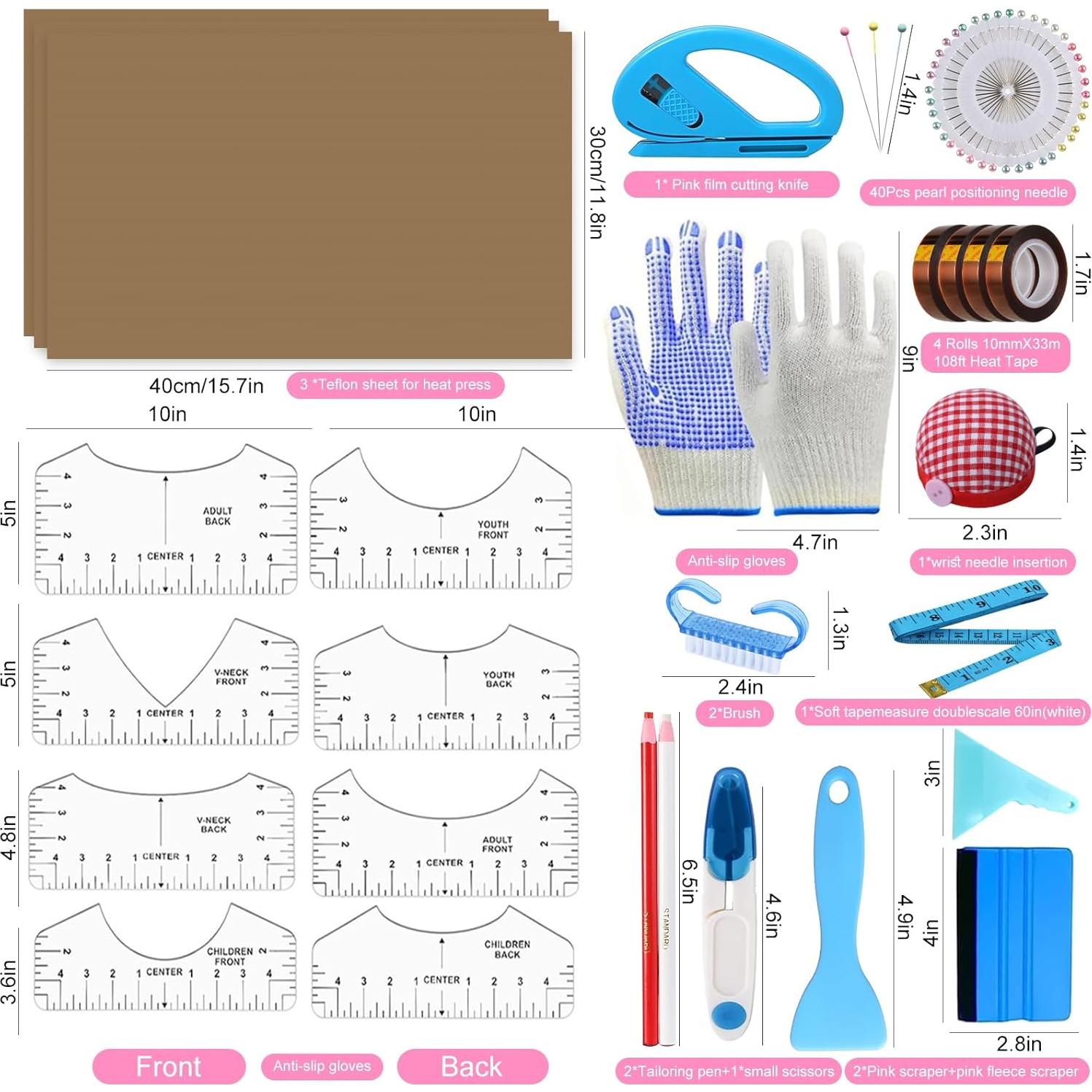 Kit de Herramientas para Sublimación XEUZK 8 Piezas Azul