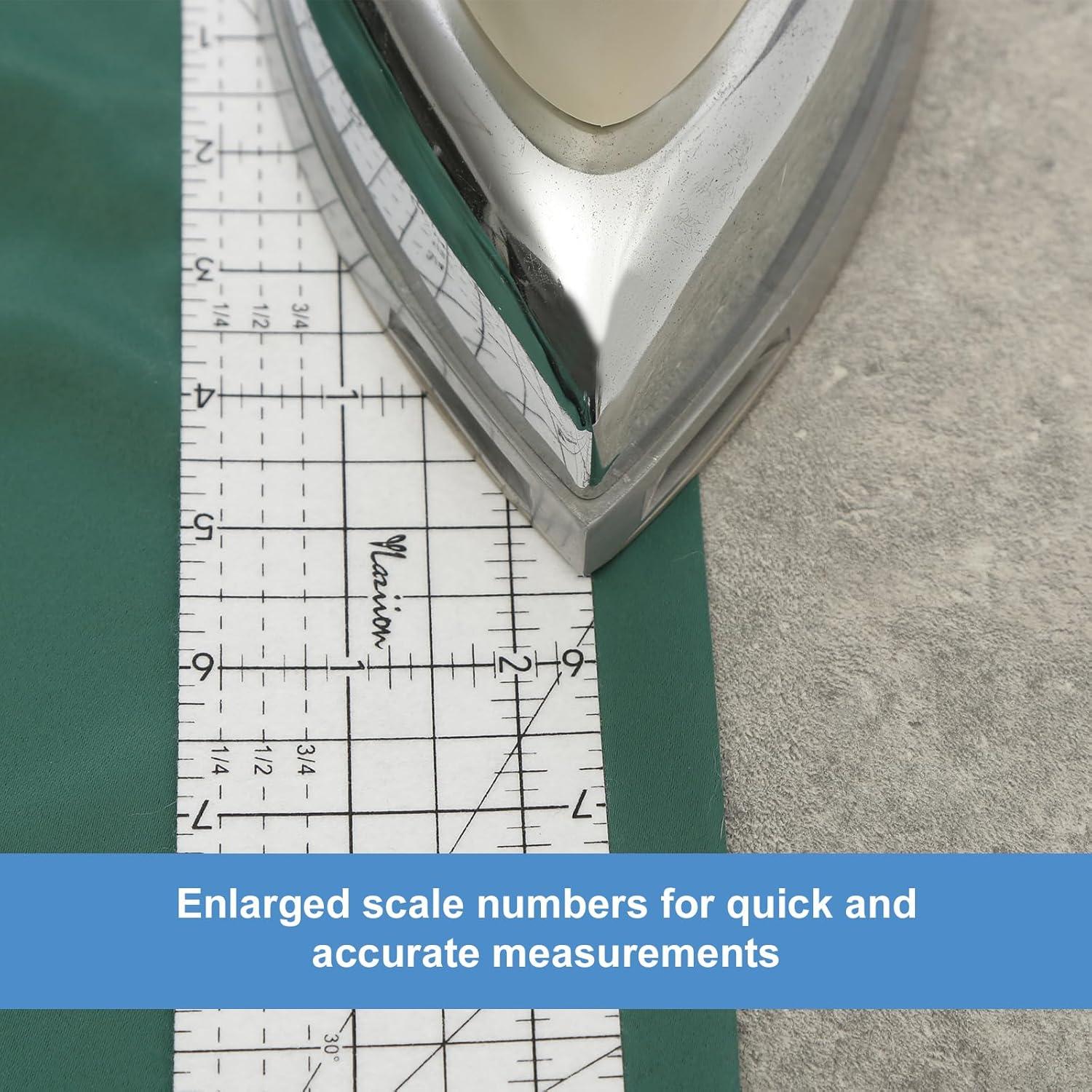 Regla de Coser YLaziion 25.4x6.35 cm Resistente al Calor 280°C