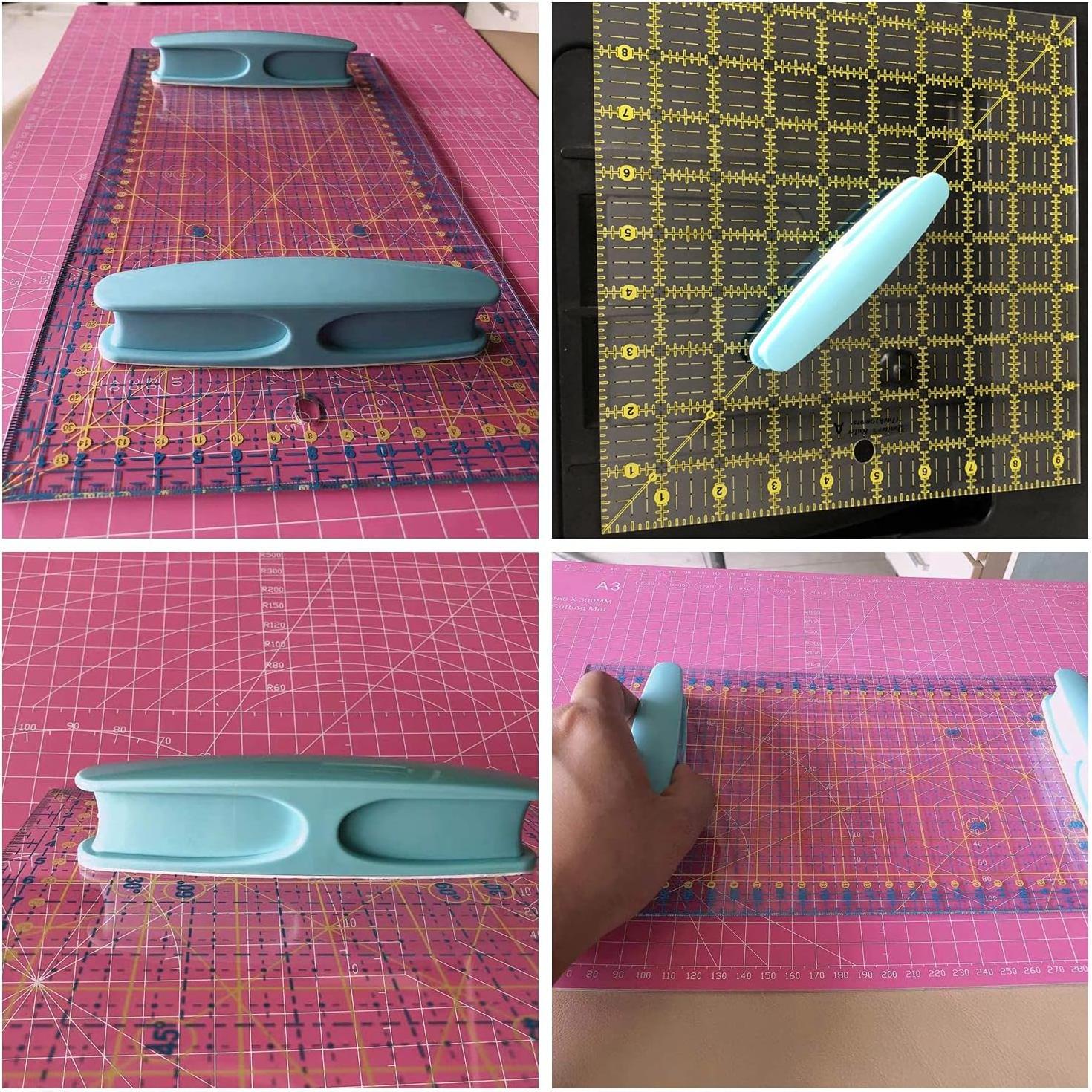 Mango de Regla HONEYSEW Stick 'n Ruler 4 Piezas Adherente