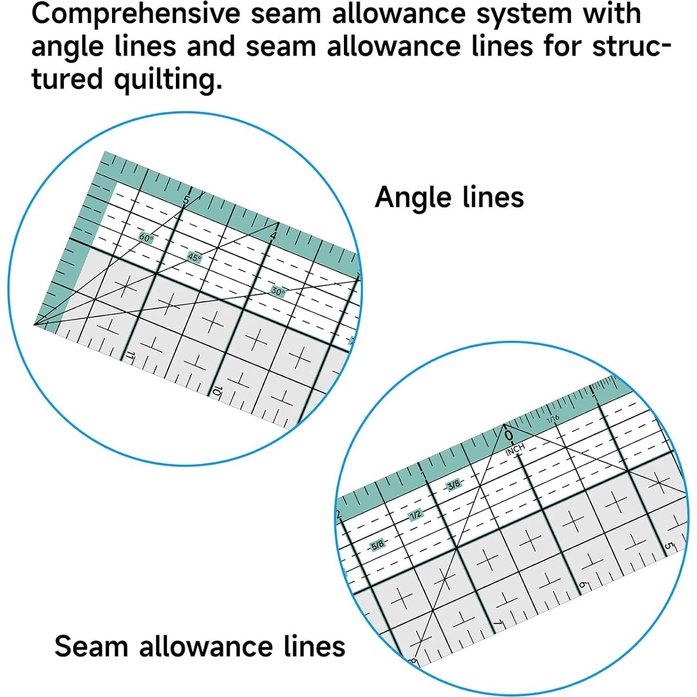 Regla de Acrílico KEARING 30.48x5.08cm con Cuadrícula Laser