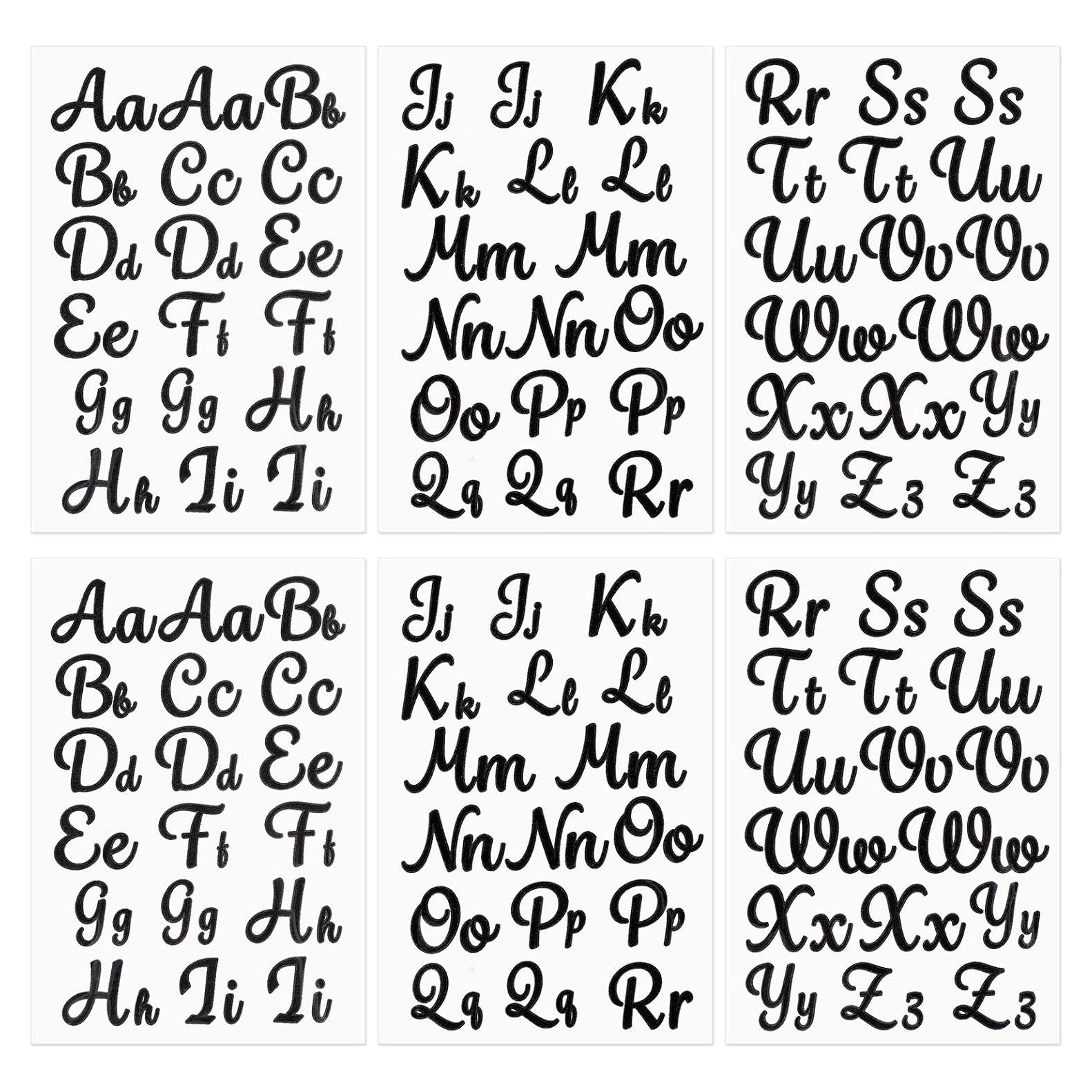 Letras Termoadhesivas EBOOT 208 Piezas Flocking Negro