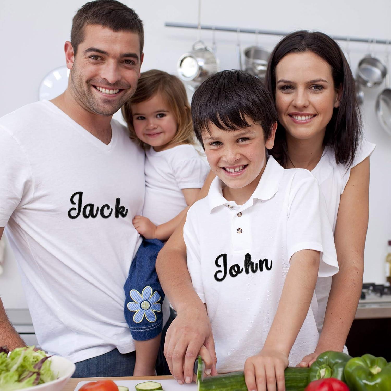 Letras Termoadhesivas EBOOT 208 Piezas Flocking Negro