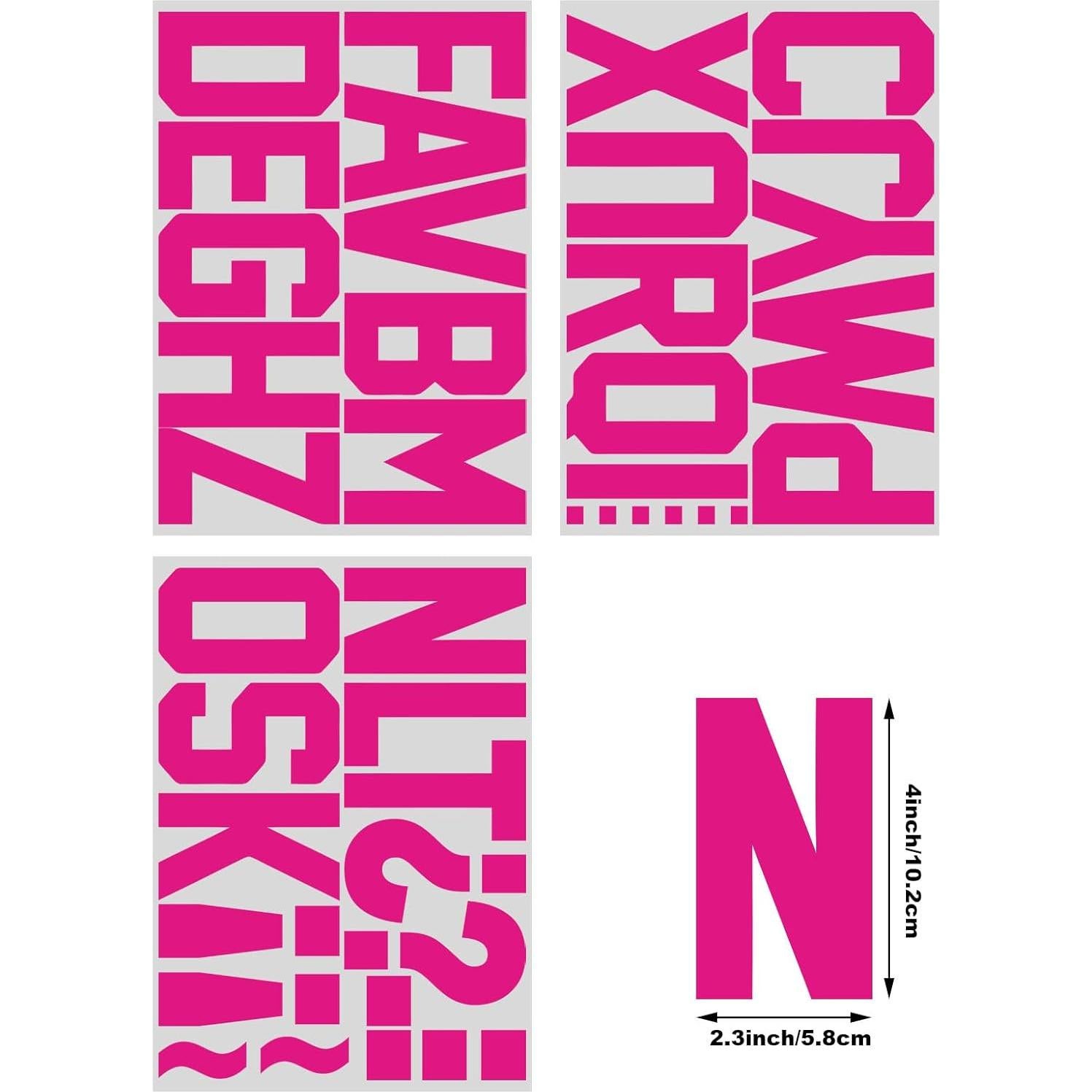 Letras Mayúsculas de Transferencia de Calor 4" Magenta Suopair