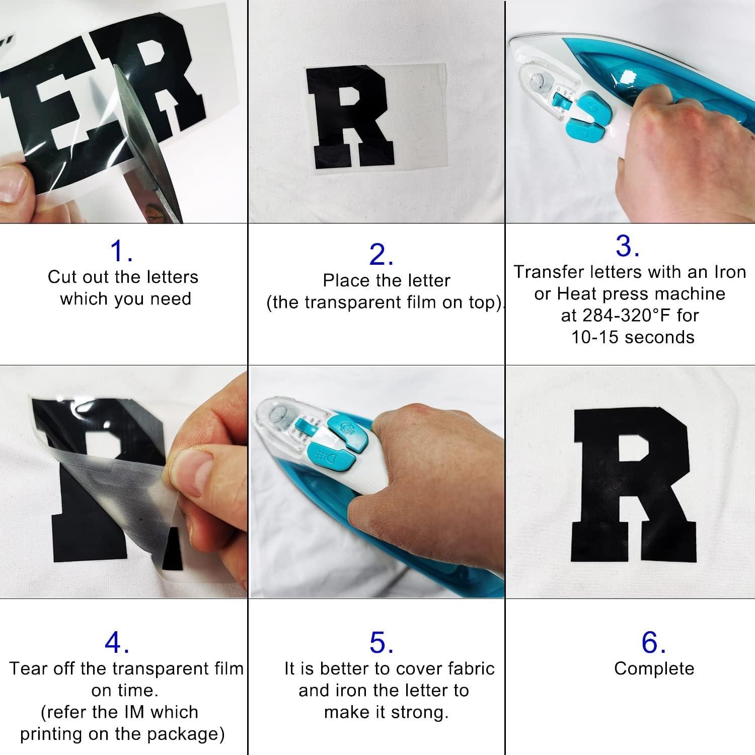 Letras Mayúsculas de Transferencia de Calor 4" Magenta Suopair