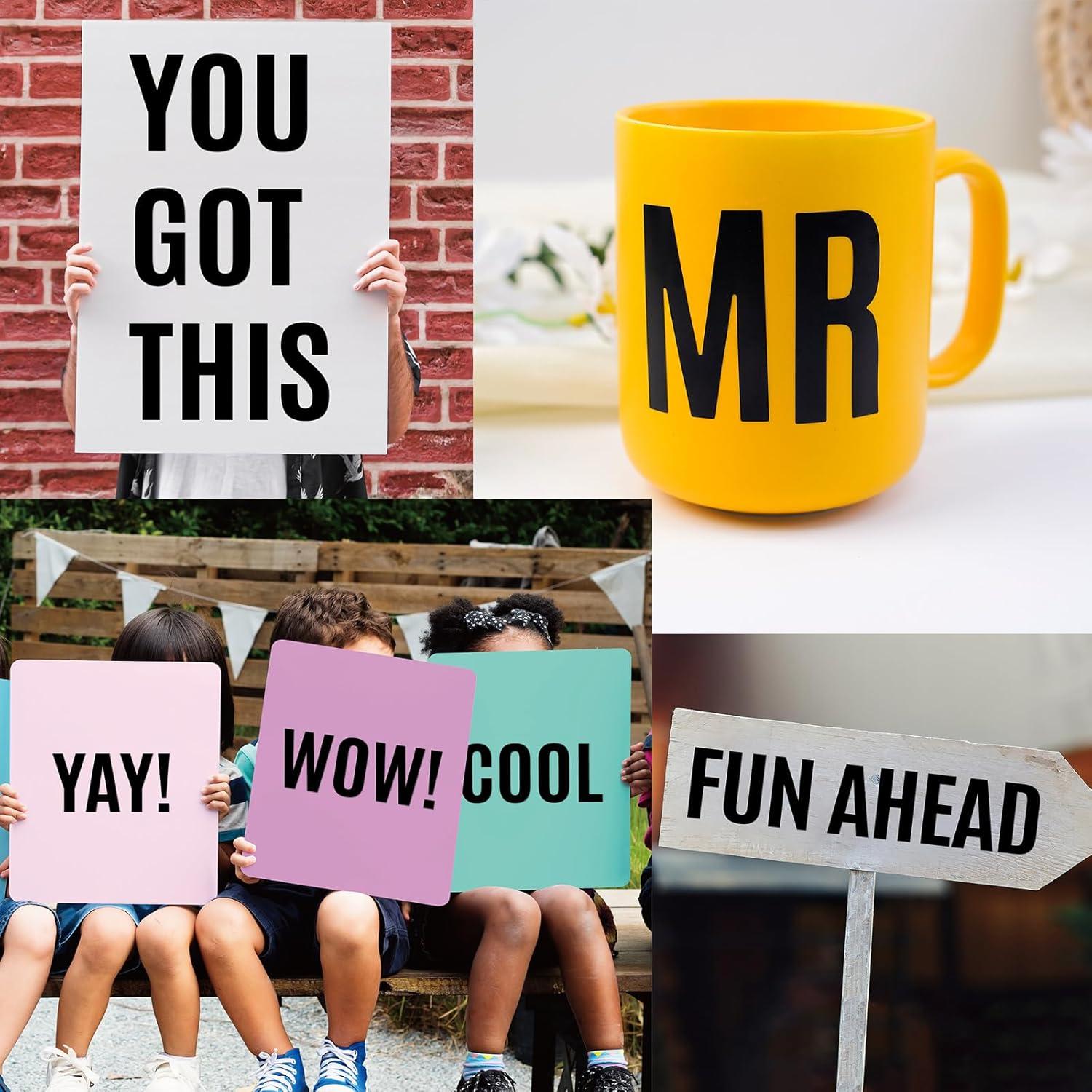 Calcomanías de Letras 1000 Pcs Wavamawa 2" Vinilo Impermeable