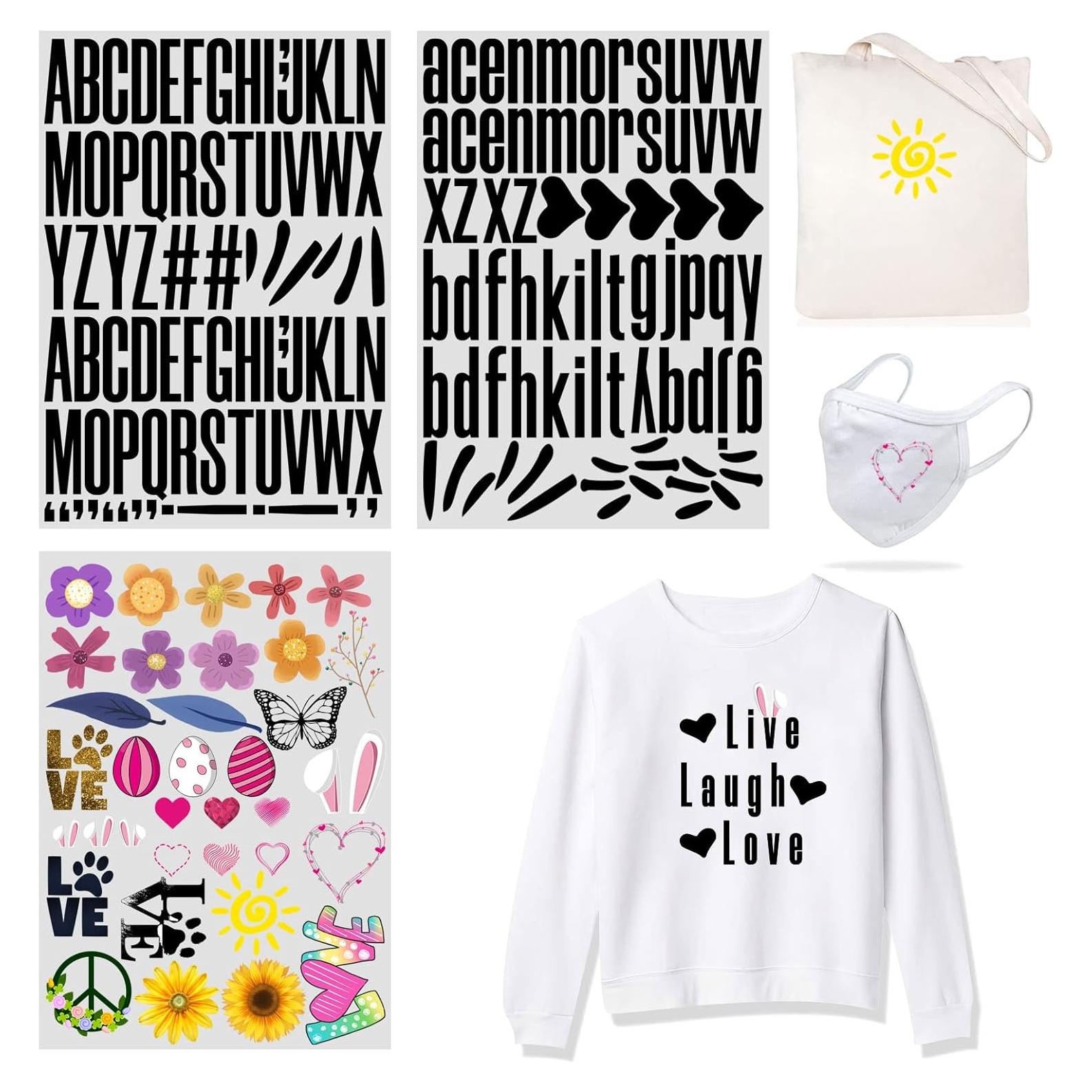 184 Piezas Letras Transferencia de Calor Yiootop DIY Colorido