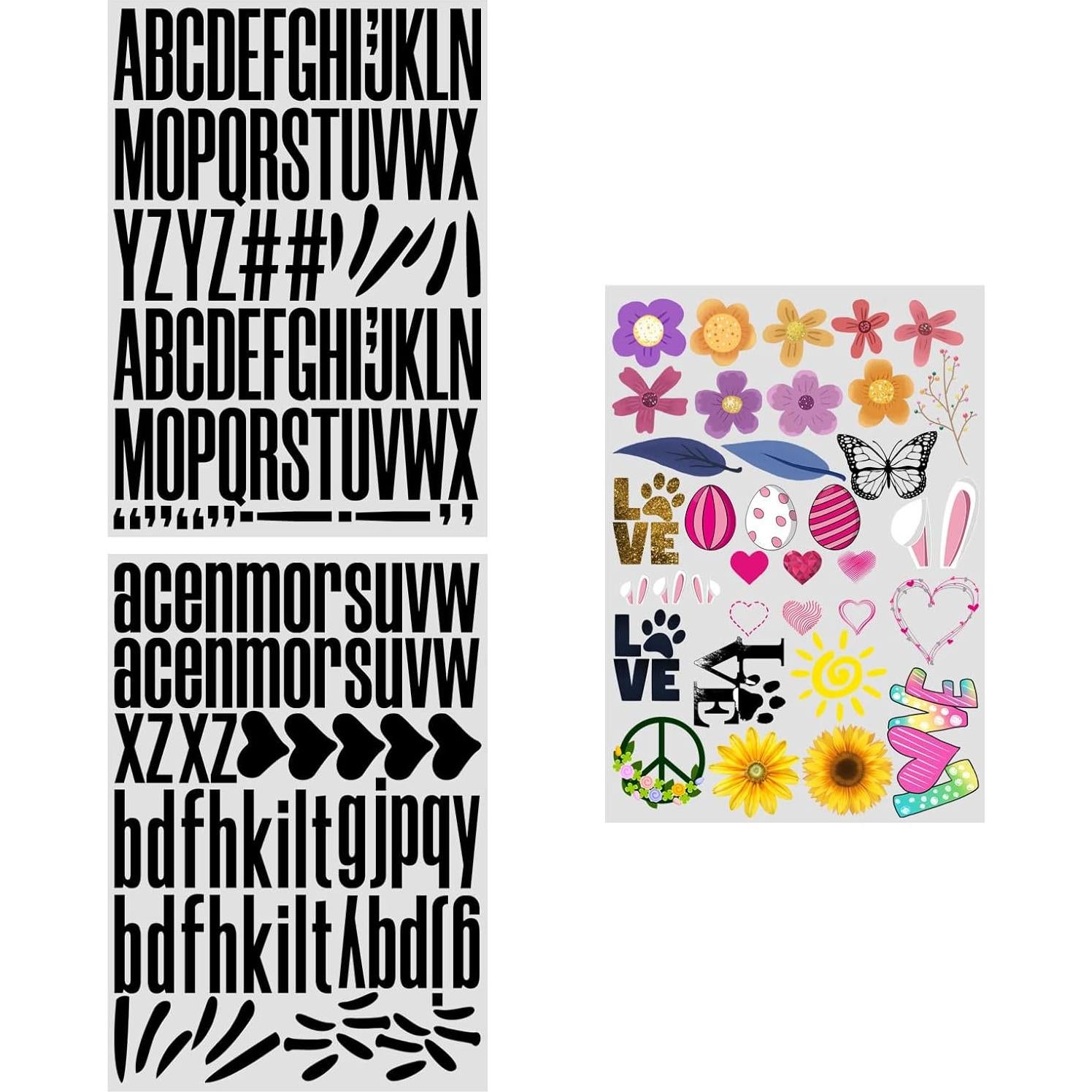 184 Piezas Letras Transferencia de Calor Yiootop DIY Colorido