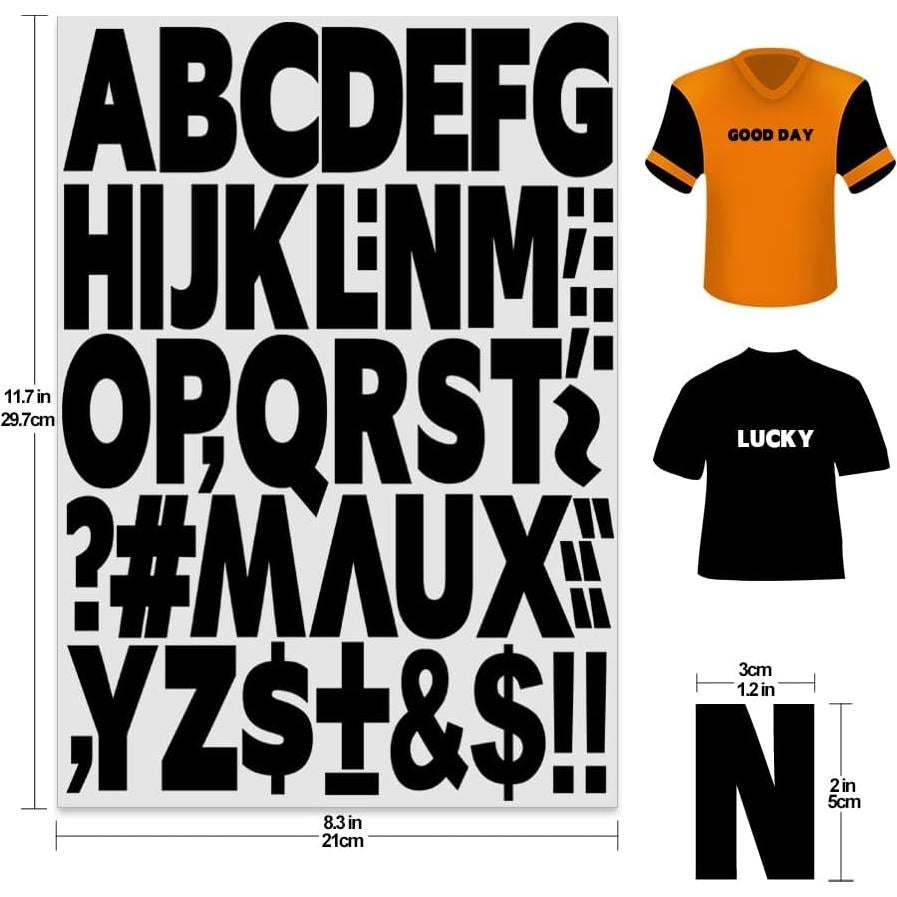 Carteles de Transferencia de Calor Yiootop 5 Hojas Letras 2"