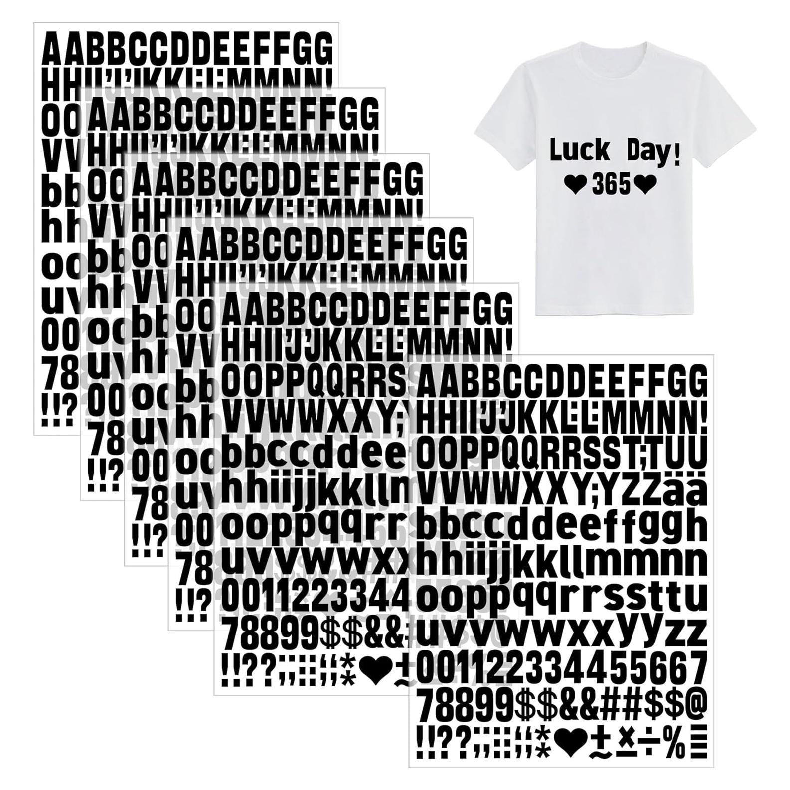 Juego de Letras Termoadhesivas Metsyth 1044 Piezas Negro