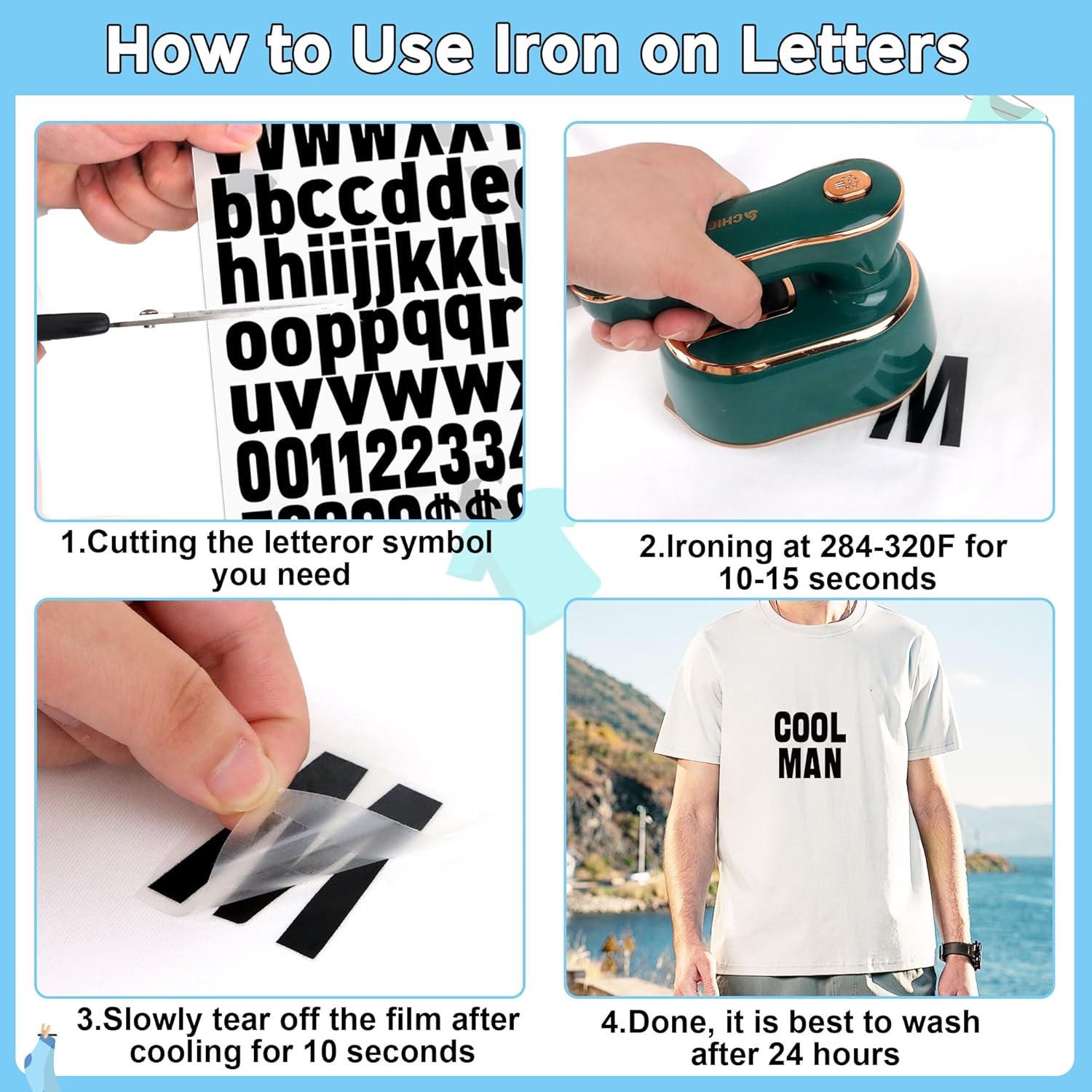 Juego de Letras Termoadhesivas Metsyth 1044 Piezas Negro