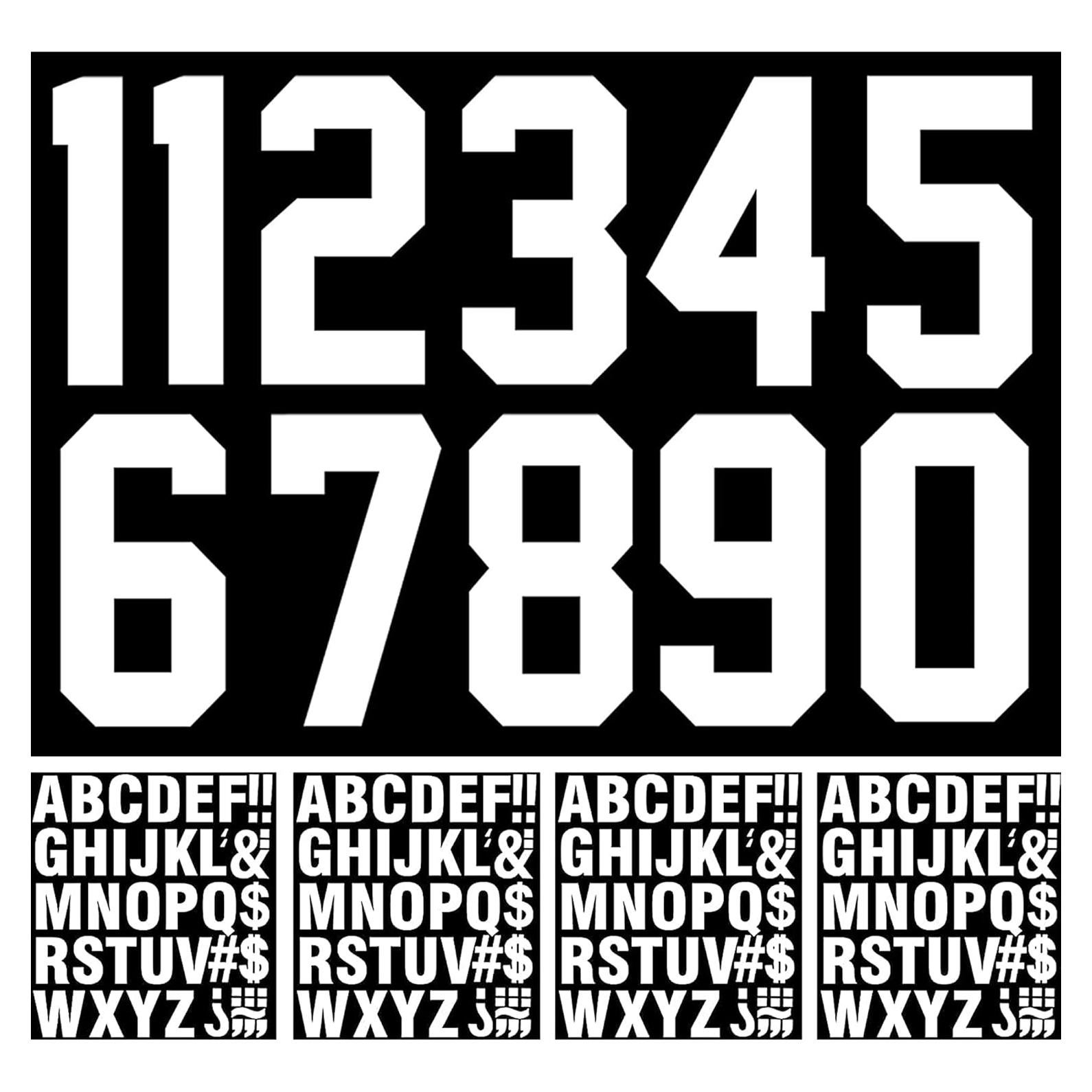 147 Piezas Letras y Números Termoadhesivos CPEI 20 cm