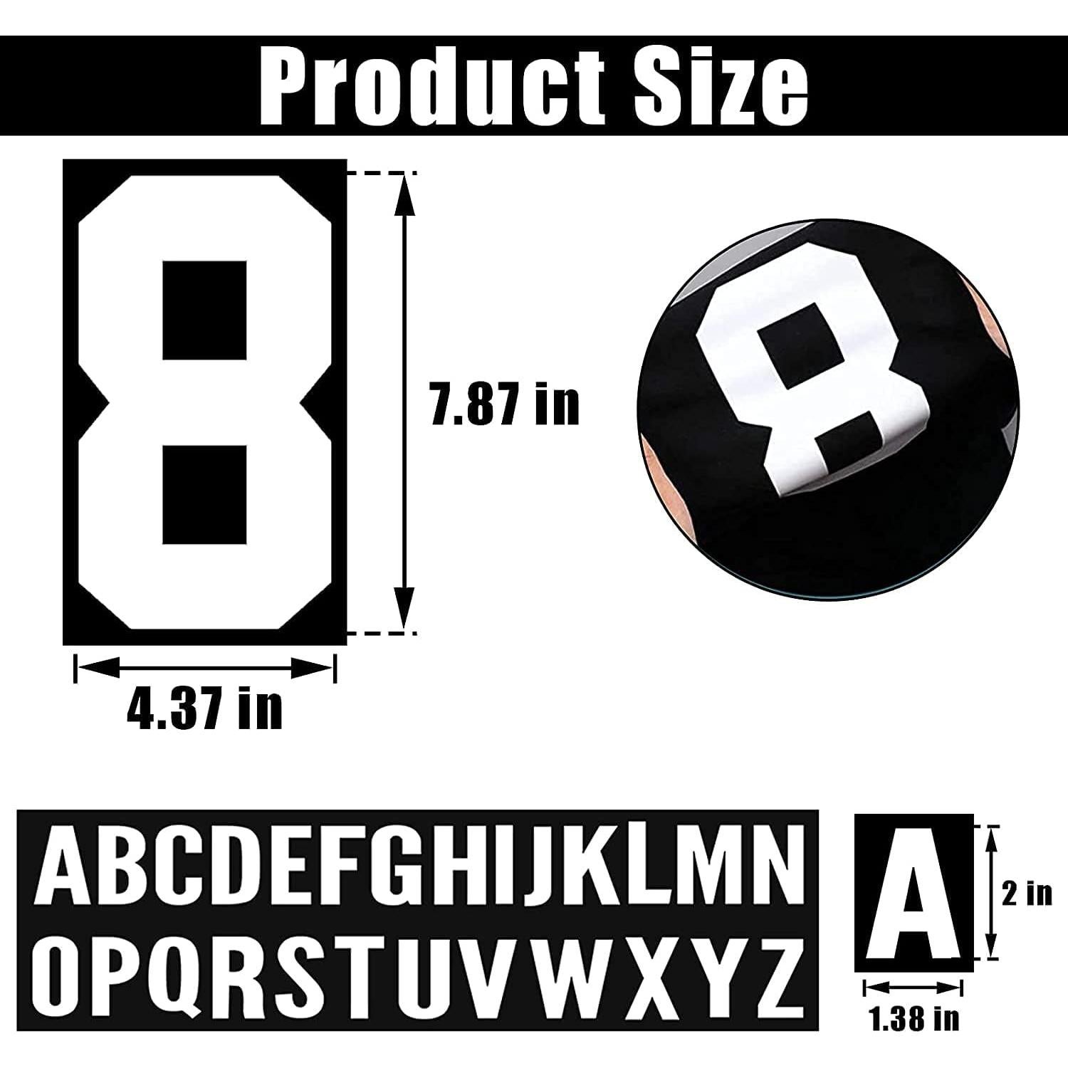 147 Piezas Letras y Números Termoadhesivos CPEI 20 cm