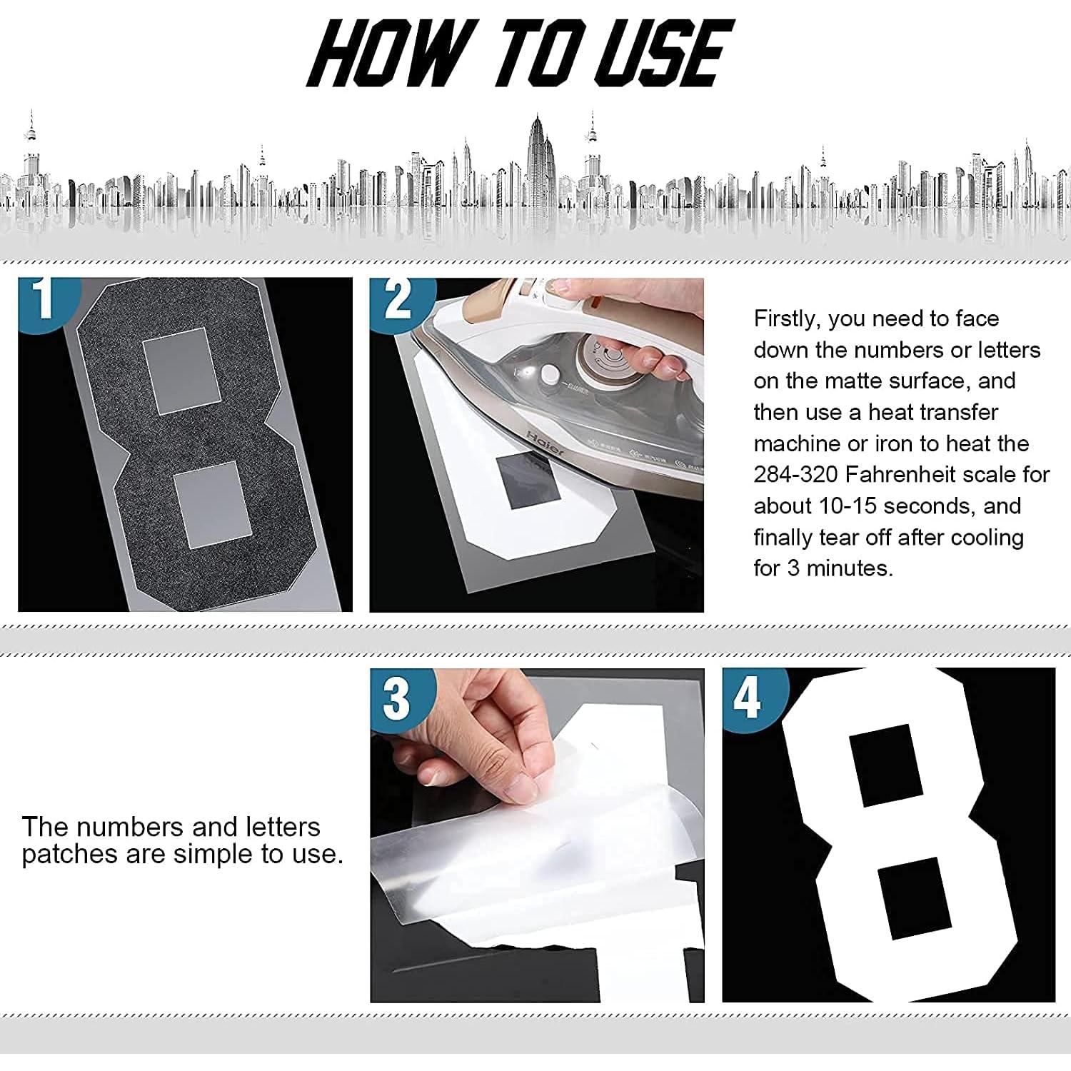 147 Piezas Letras y Números Termoadhesivos CPEI 20 cm