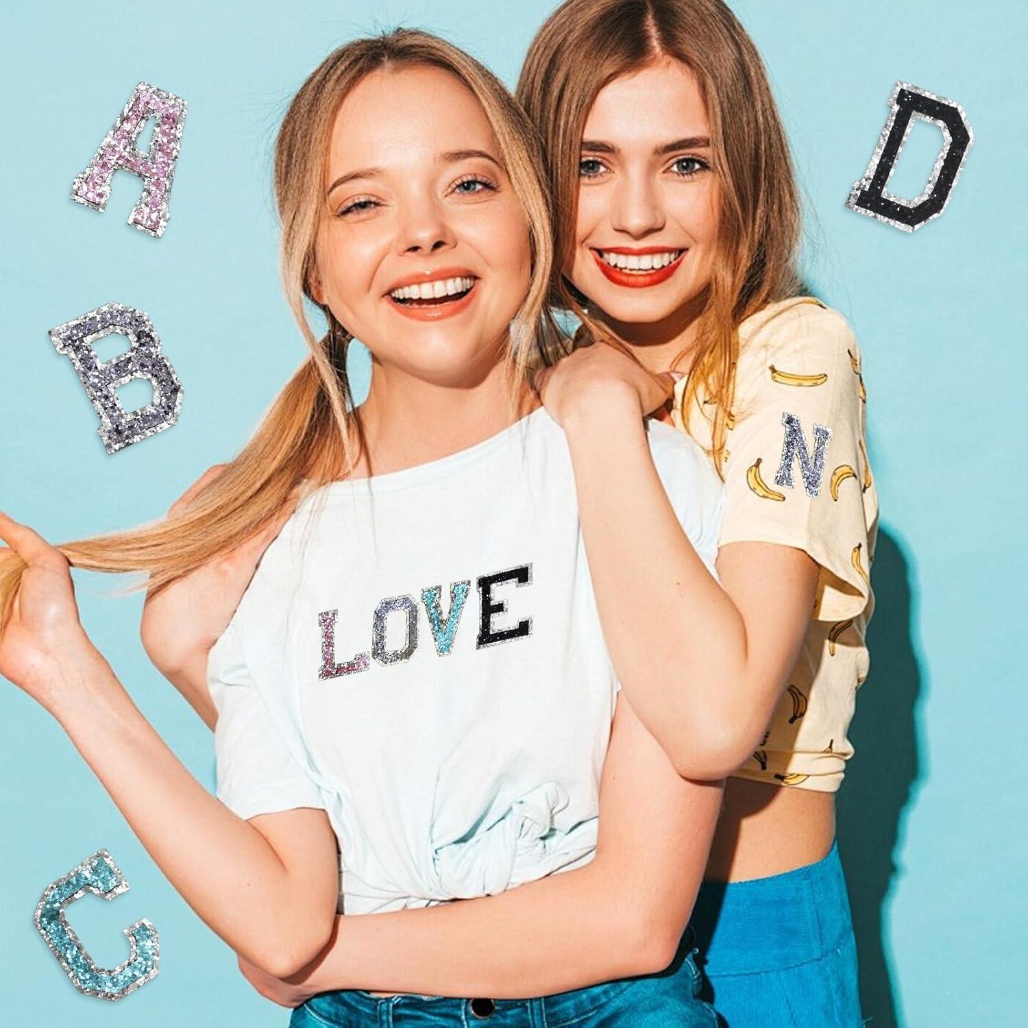 104 Piezas Letras Termoadhesivas Brillantes Willdone A-Z