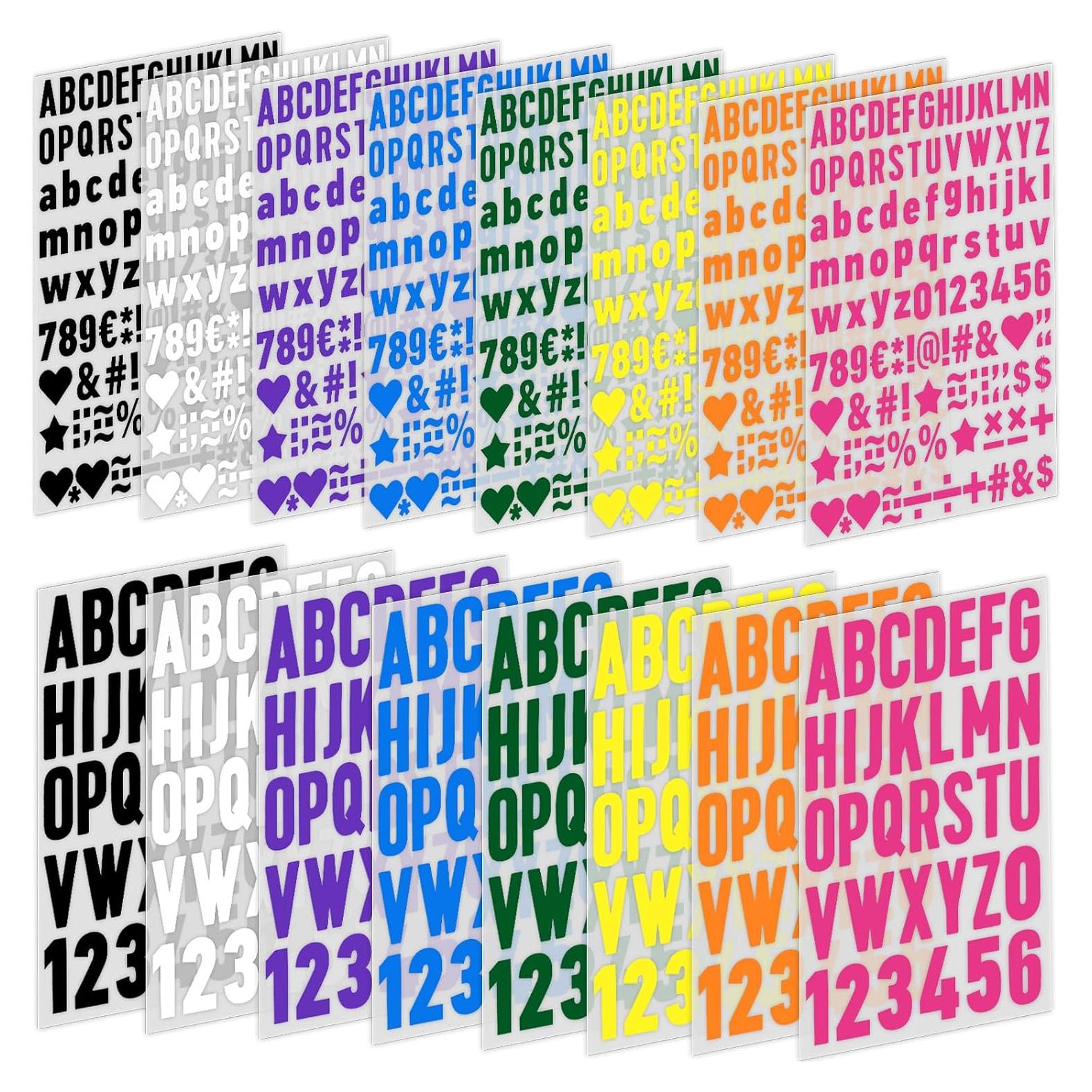 Letras Termoadhesivas Lyrow 32 Hojas 1-2 Pulgadas Multicolor