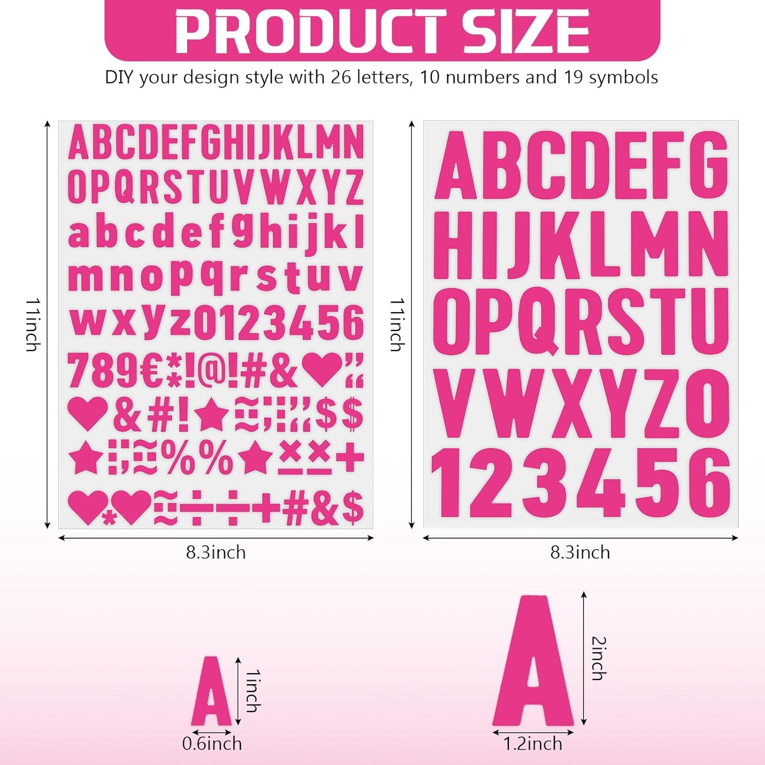 Letras Termoadhesivas Lyrow 32 Hojas 1-2 Pulgadas Multicolor