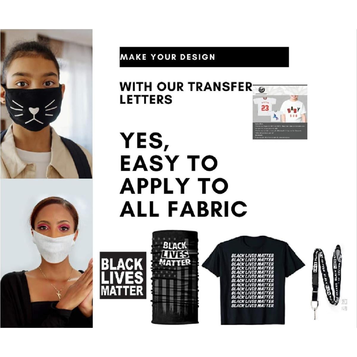 Letras de Planchar Blancas 2" FANBRILLIANT 78 Piezas