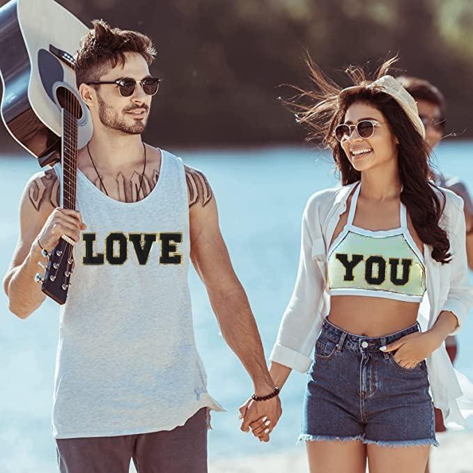 26 Parches de Letras Bordadas Chenille Negros BIUWING 7.87 cm