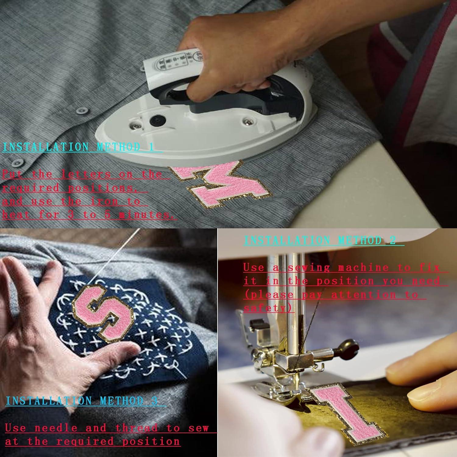 26 Parches de Letras Bordadas Chenille Negros BIUWING 7.87 cm