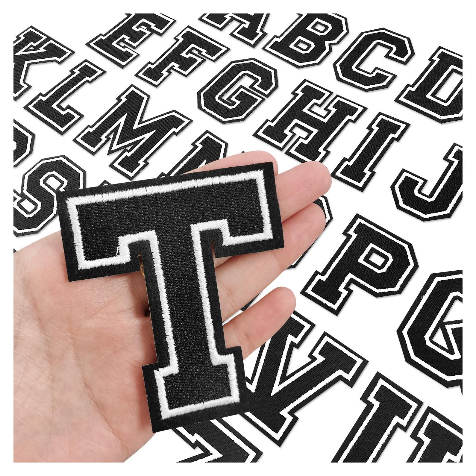 26 Piezas Parches de Letras Planchar TXSN A-Z 7.87 cm Negro