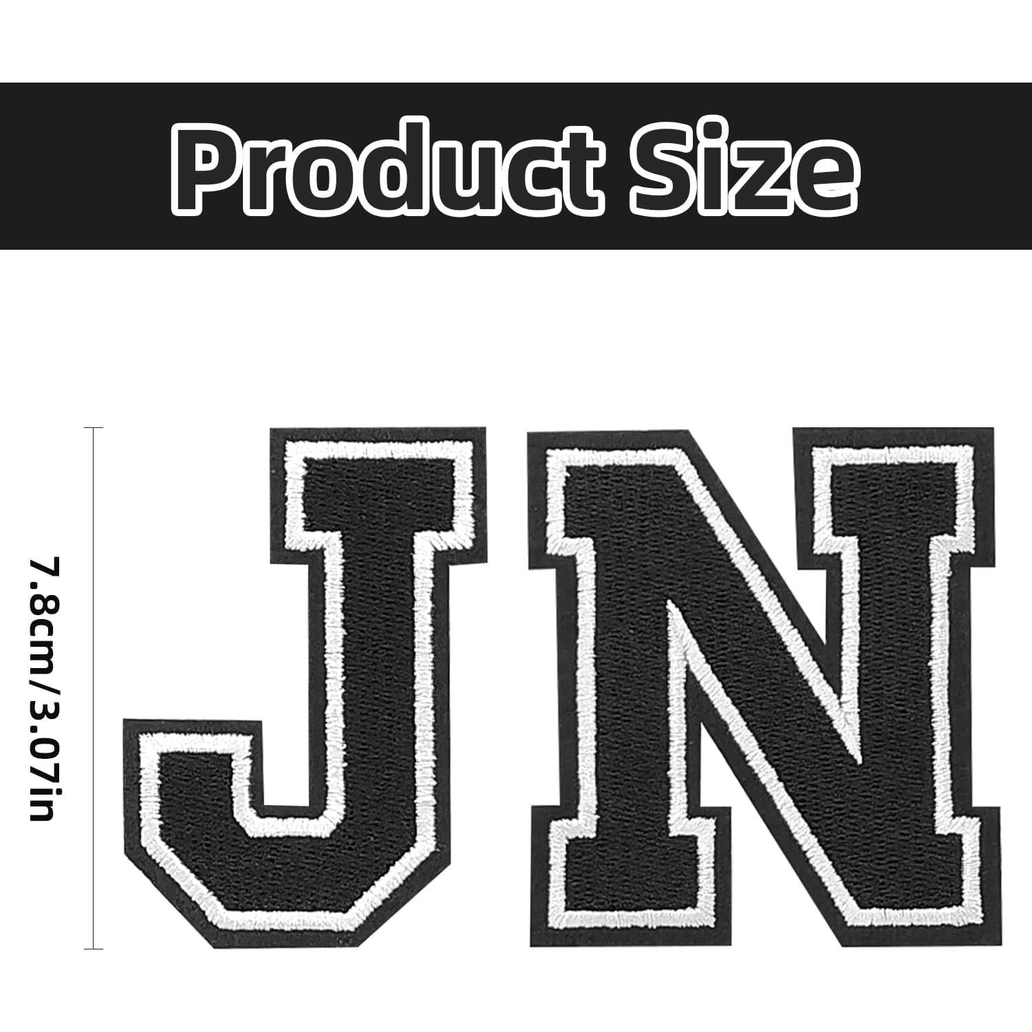 26 Piezas Parches de Letras Planchar TXSN A-Z 7.87 cm Negro