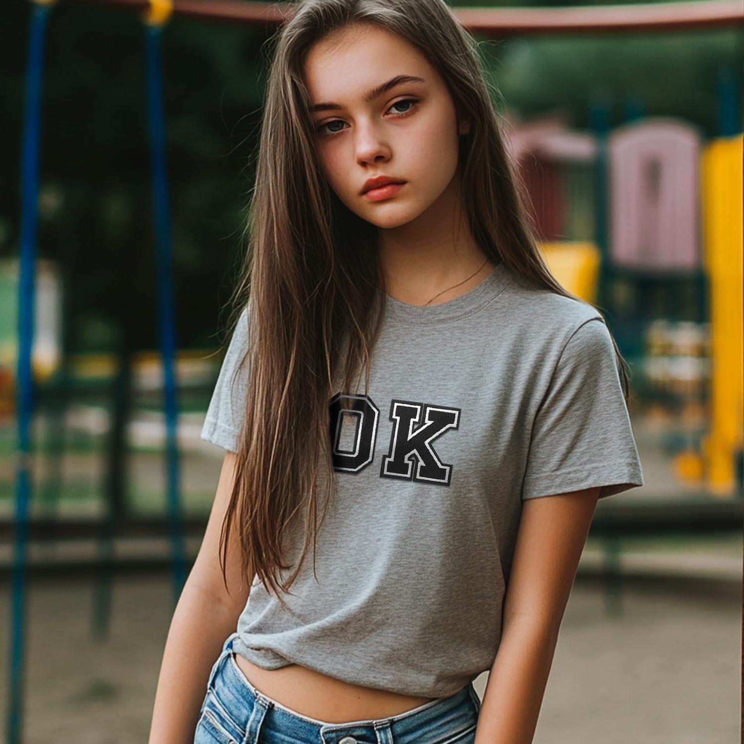 26 Piezas Parches de Letras Planchar TXSN A-Z 7.87 cm Negro