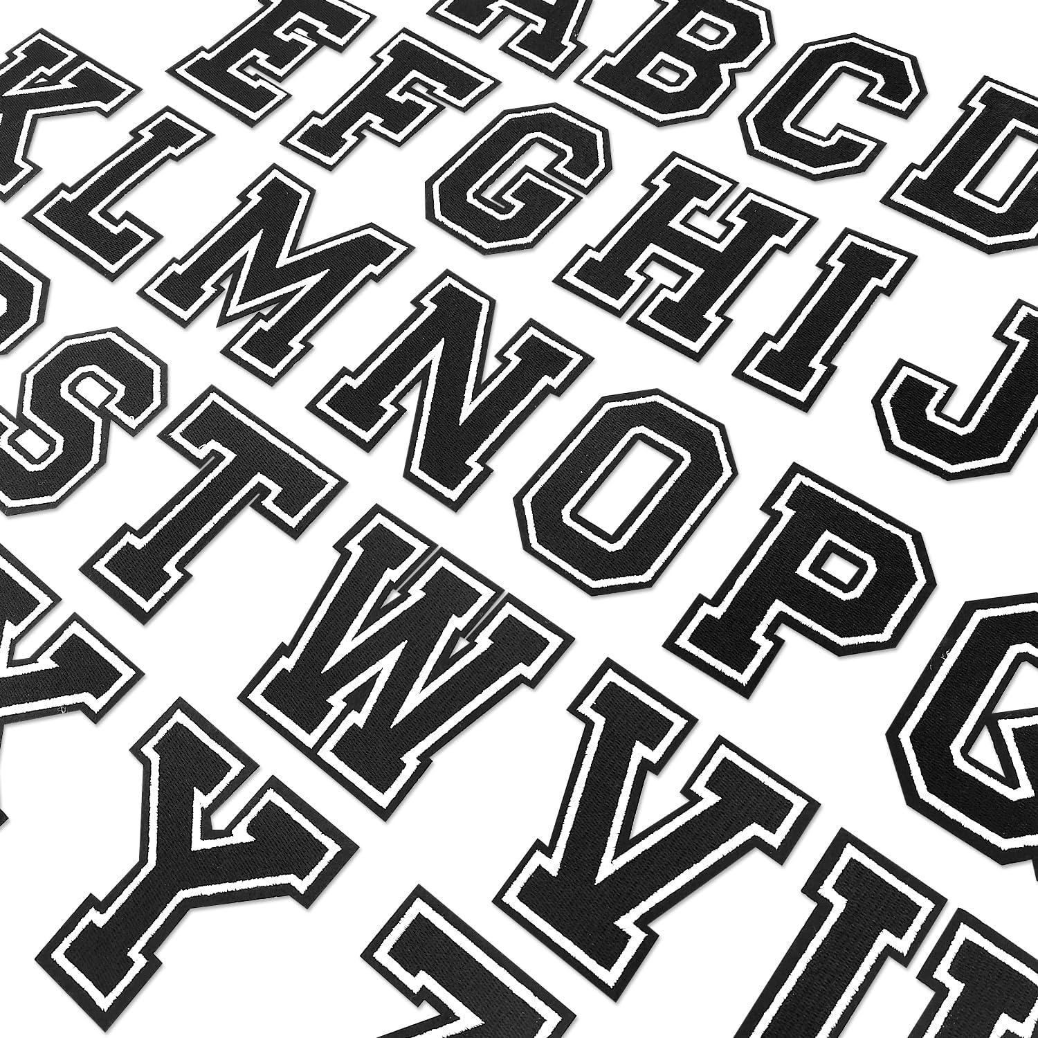 26 Piezas Parches de Letras Planchar TXSN A-Z 7.87 cm Negro