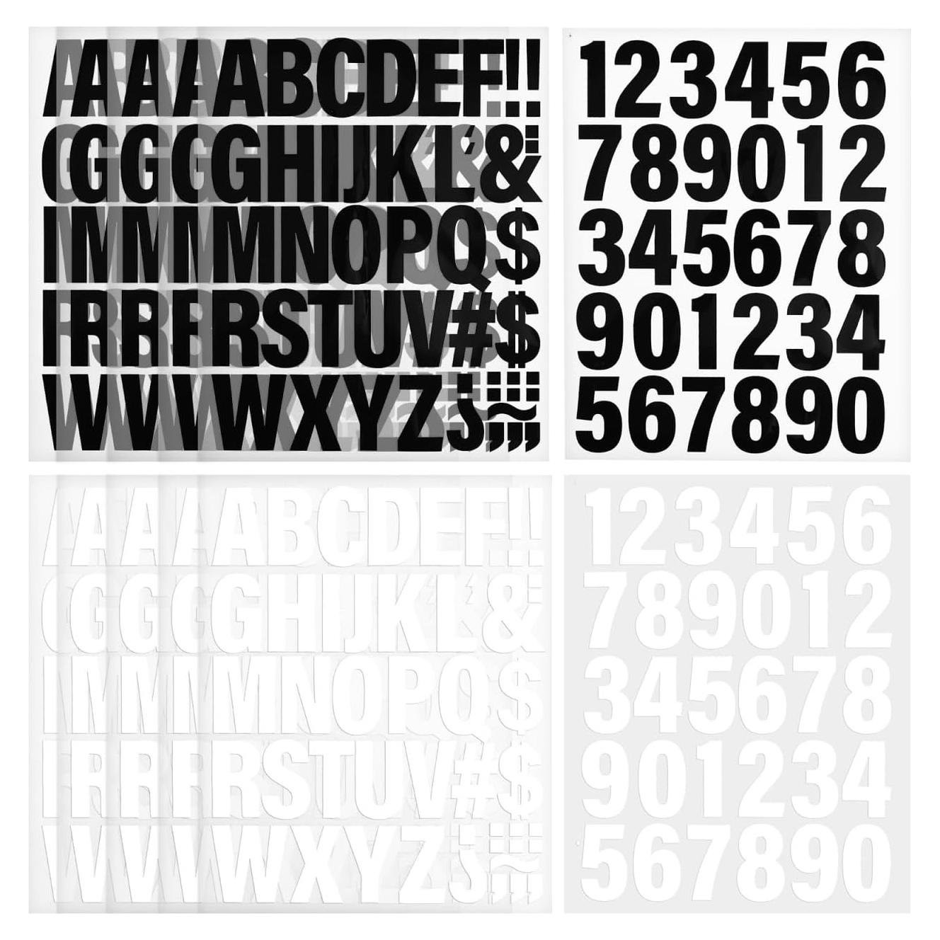 Stickers Termoadhesivos TEHAUX 12 Hojas Letras y Números 5.08 cm