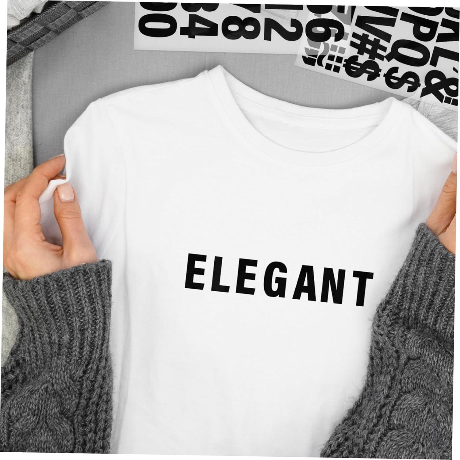 Stickers Termoadhesivos TEHAUX 12 Hojas Letras y Números 5.08 cm