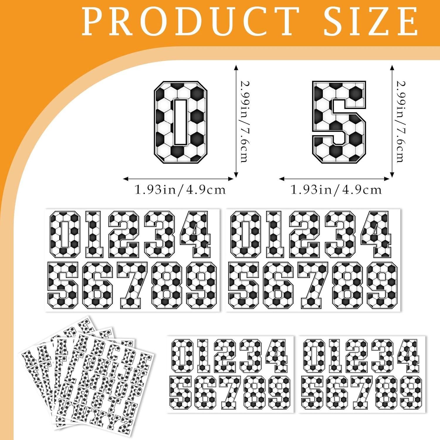 Juego de Parches de Fútbol Dazoratix - 144 Letras y Números