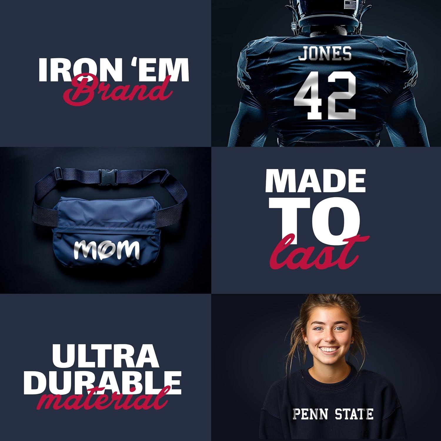 Letras Termoadhesivas Dura-Felt Iron 'Em 48 Piezas Púrpura